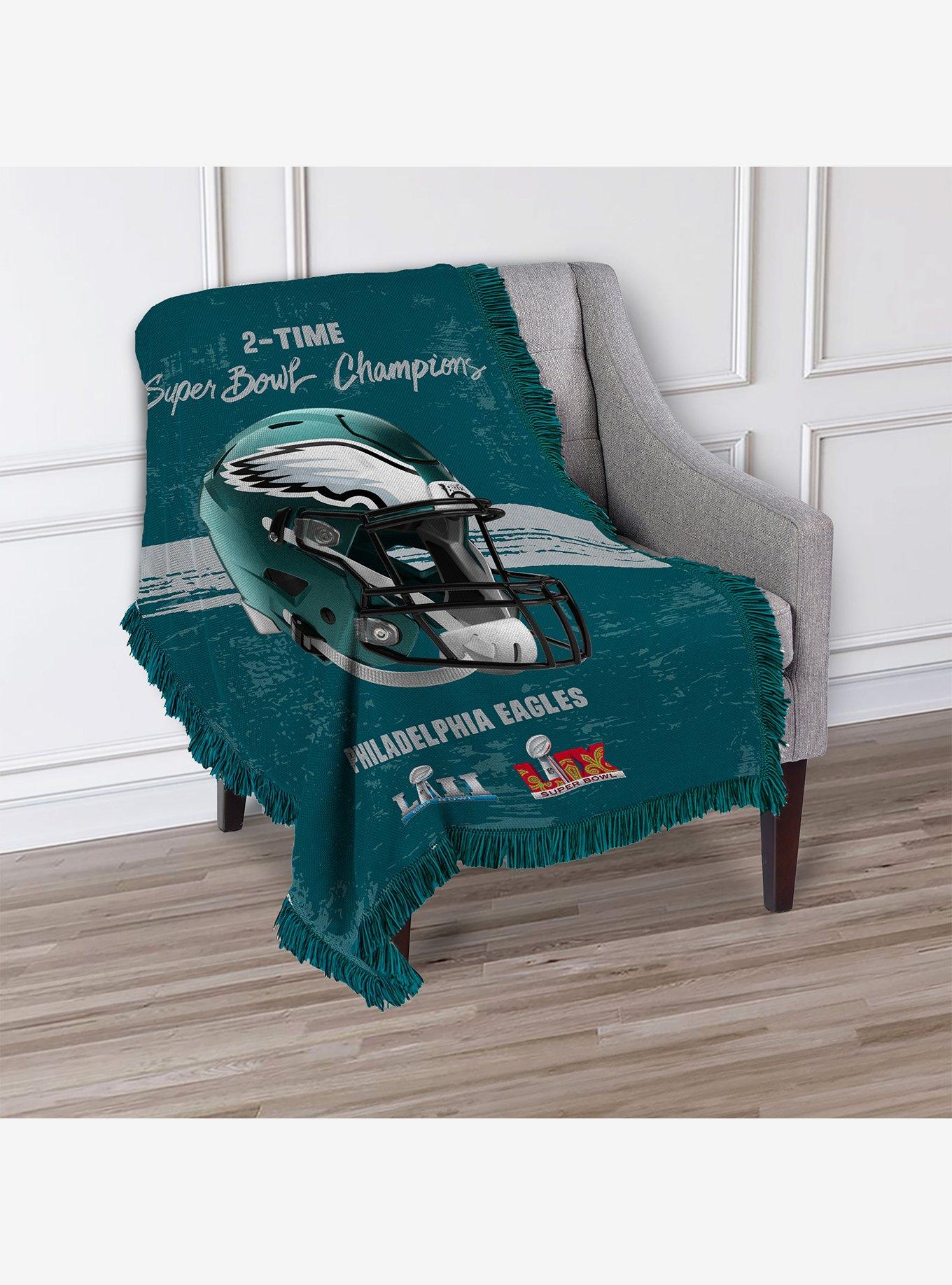 NFL 2025 Super Bowl LIX Philadelphia Eagles Multi Champ Powerhouse Woven Tapestry Throw Blanket, , alternate