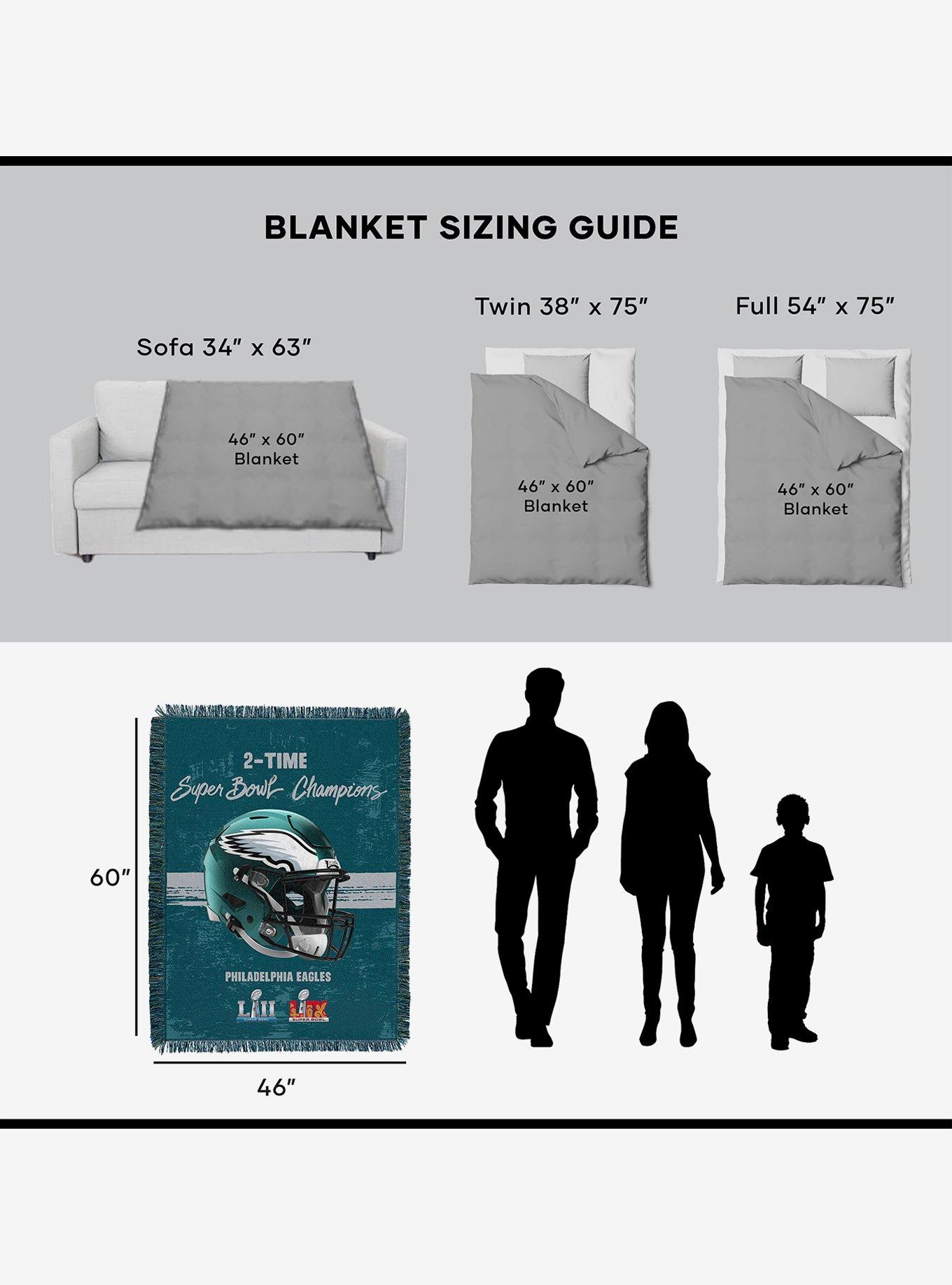NFL 2025 Super Bowl LIX Philadelphia Eagles Multi Champ Powerhouse Woven Tapestry Throw Blanket, , alternate