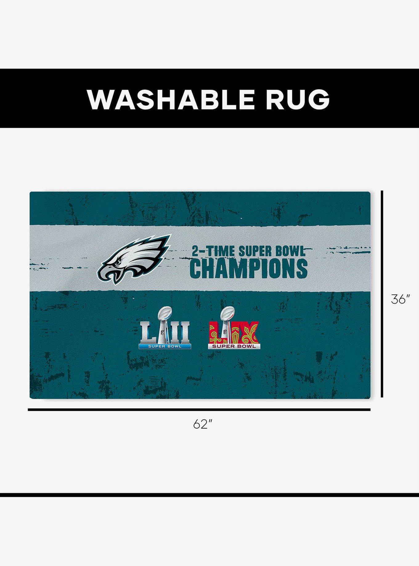 NFL 2025 Super Bowl LIX Philadelphia Eagles Multi Champ Tradition 36x62" Washable Rug, , alternate