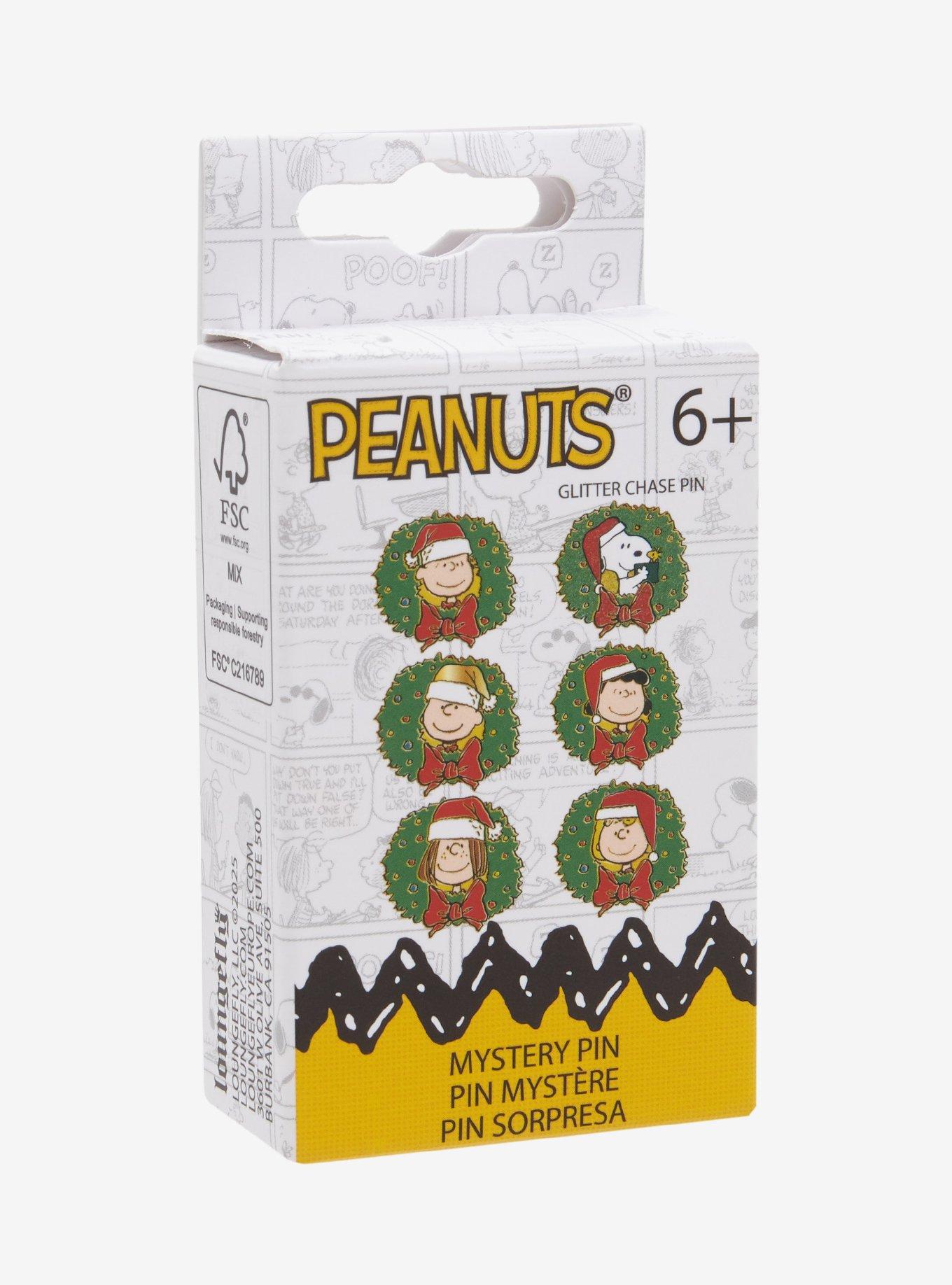 Peanuts Character Wreath Blind Box Enamel Pin, , hi-res