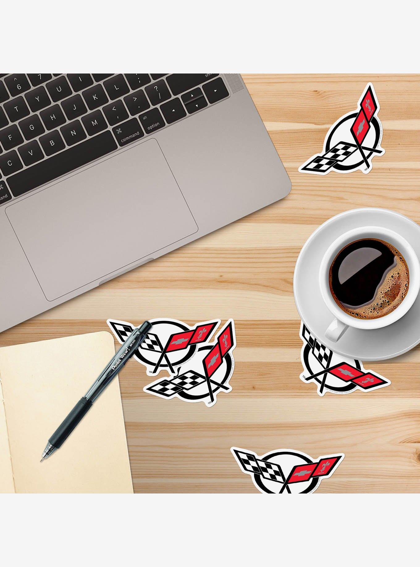 Chevrolet Chevy Crossed Flags Miscellaneous 100ct Sticker Pack, , alternate