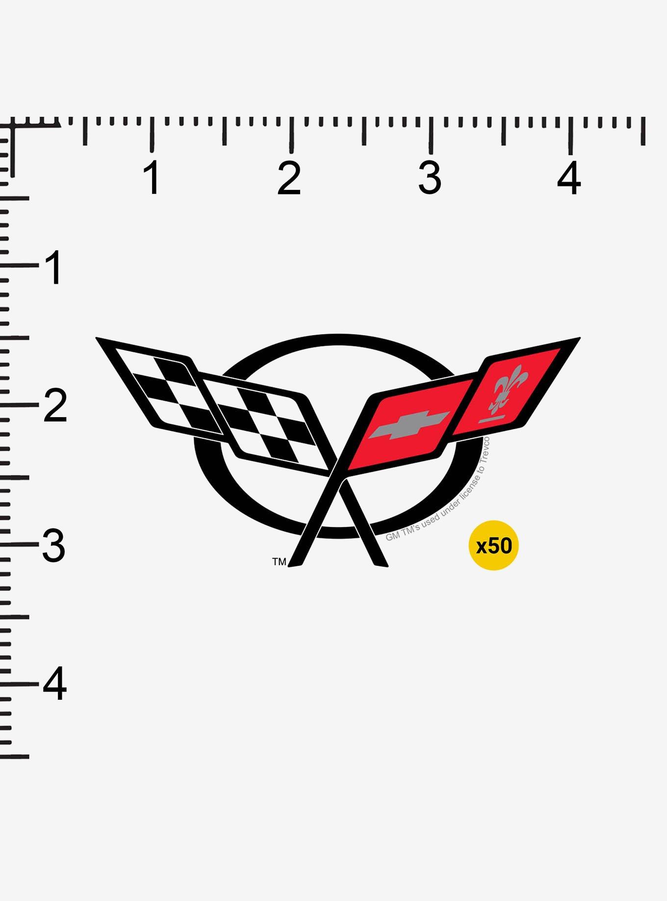 Chevrolet Chevy Crossed Flags Miscellaneous 100ct Sticker Pack, , alternate