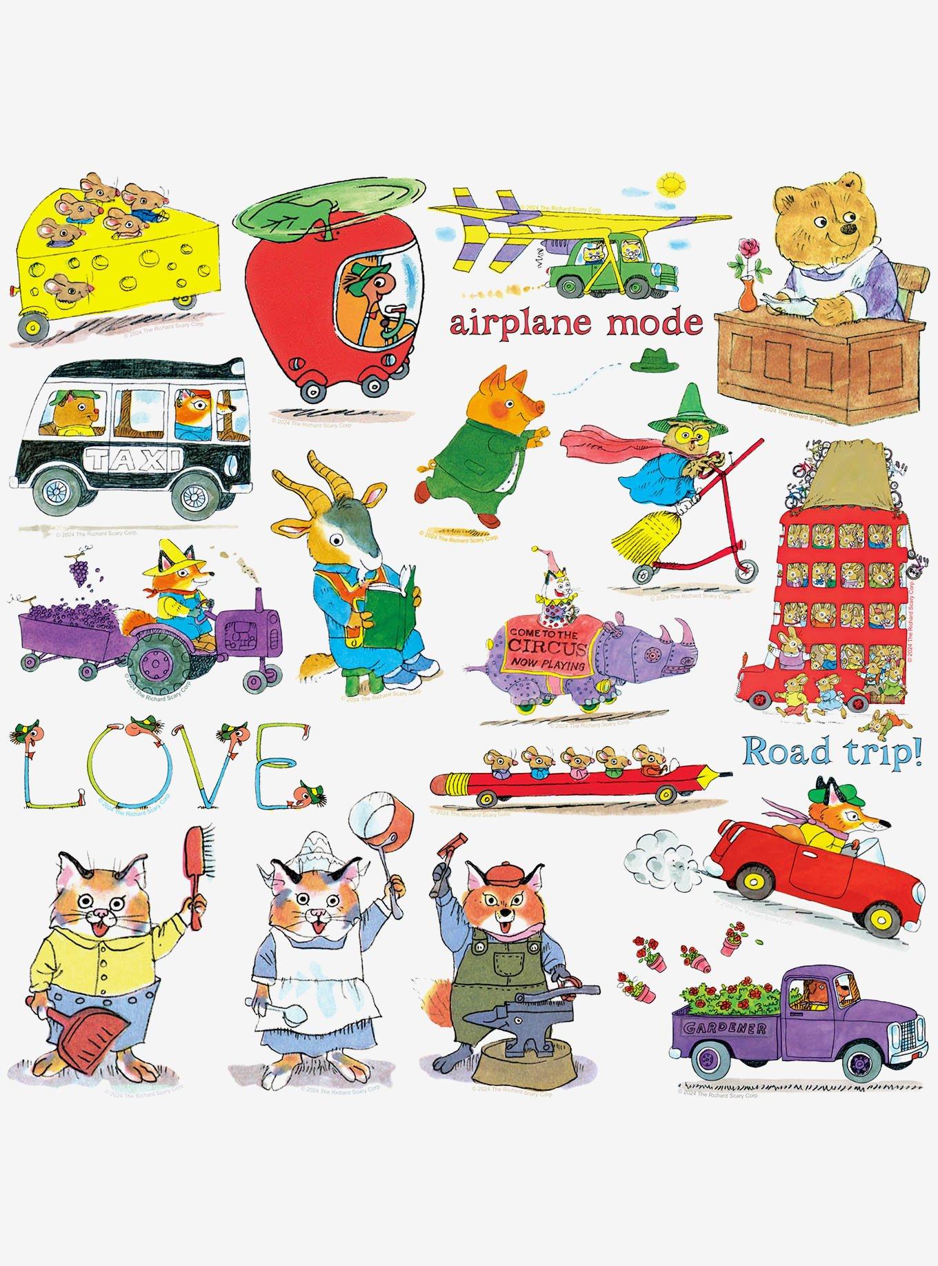 Richard Scarry Characters Miscellaneous 100ct Sticker Pack, , alternate