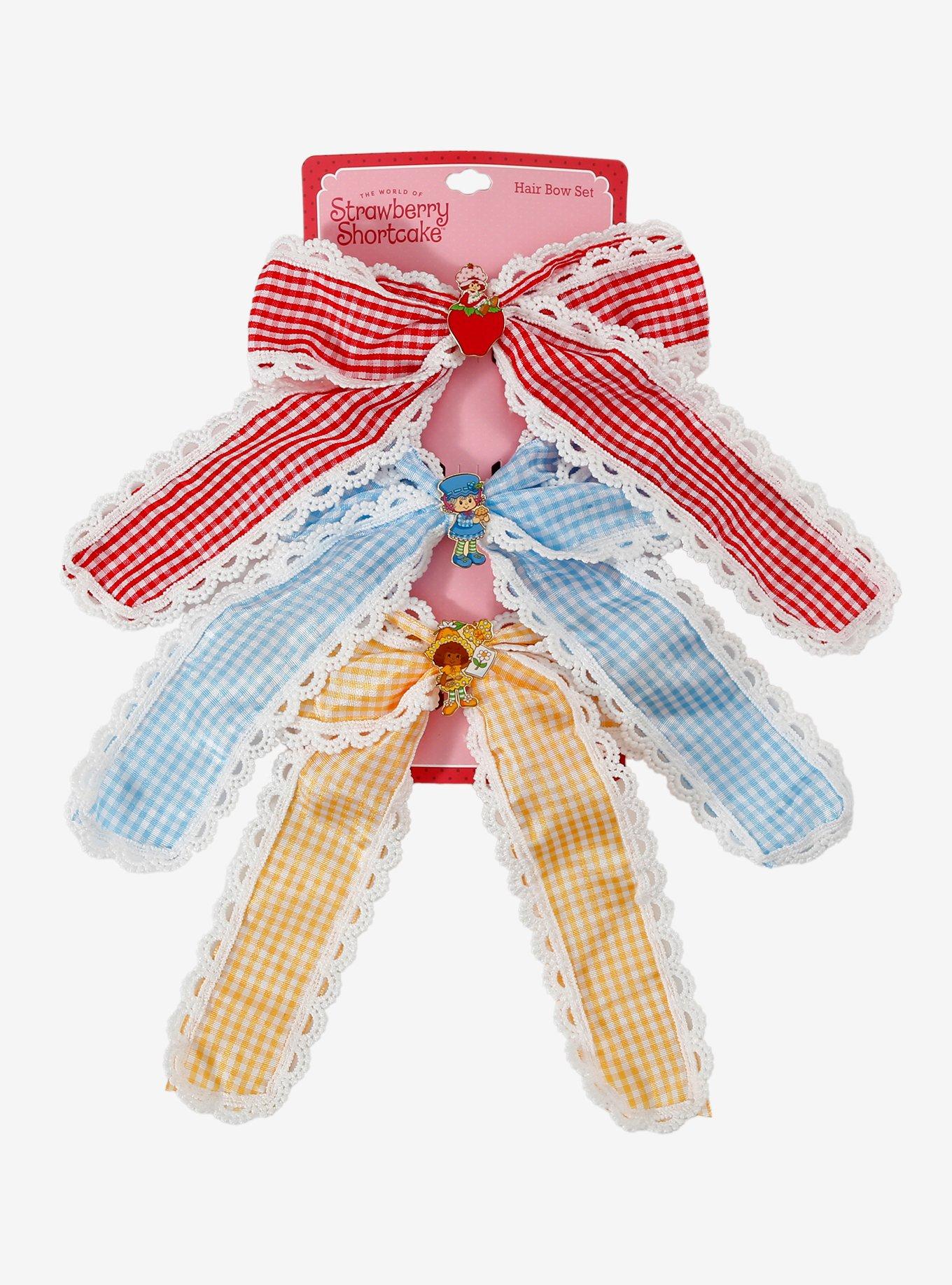 Strawberry Shortcake and Friends Gingham Hair Bow Set - BoxLunch Exclusive, , hi-res