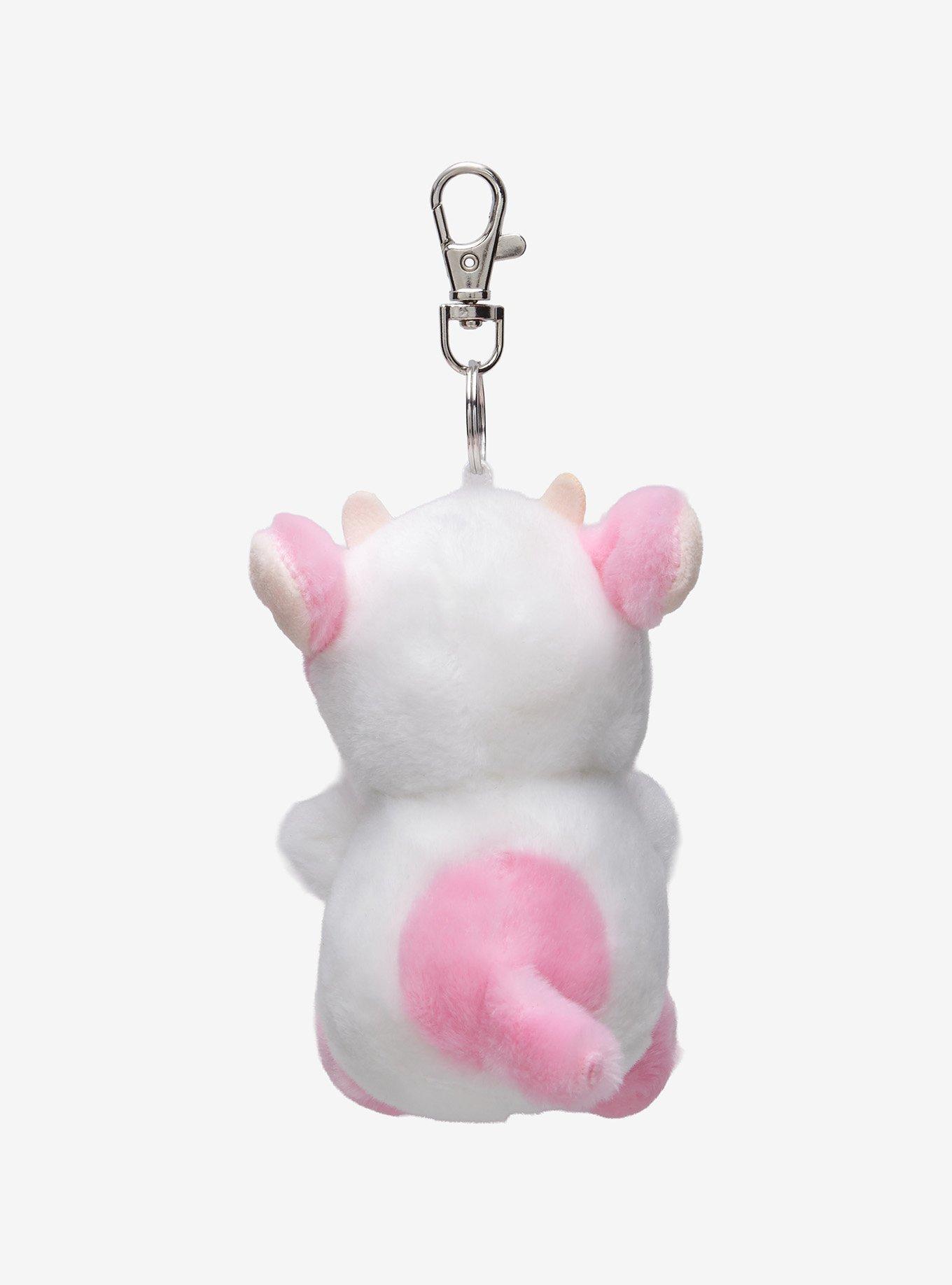 Aurora Palm Pals Belle Strawberry Cow Plush Bag Charm, , hi-res
