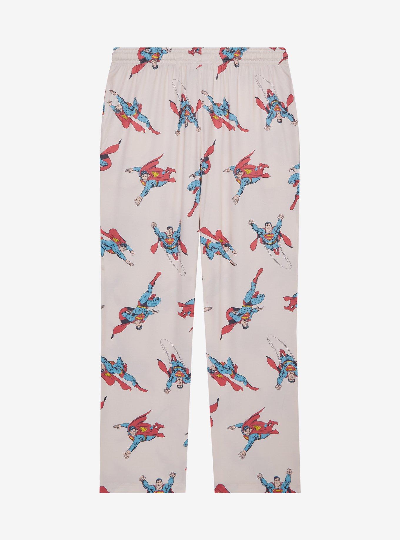 DC Comics Superman Allover Print Sleep Pants - BoxLunch Exclusive, BEIGE, alternate