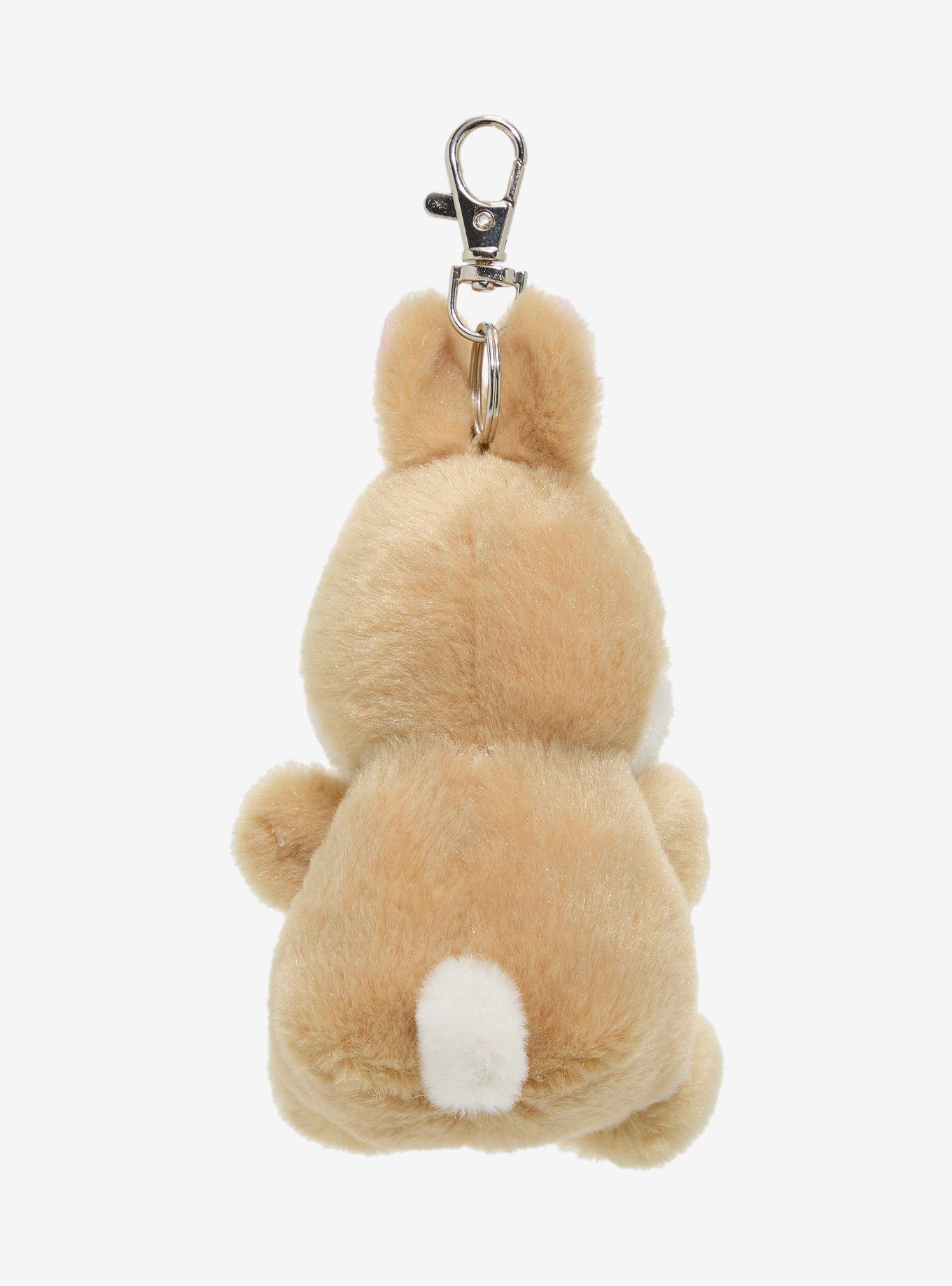 Aurora Palm Pals Ella Bunny Plush Key Chain, , hi-res