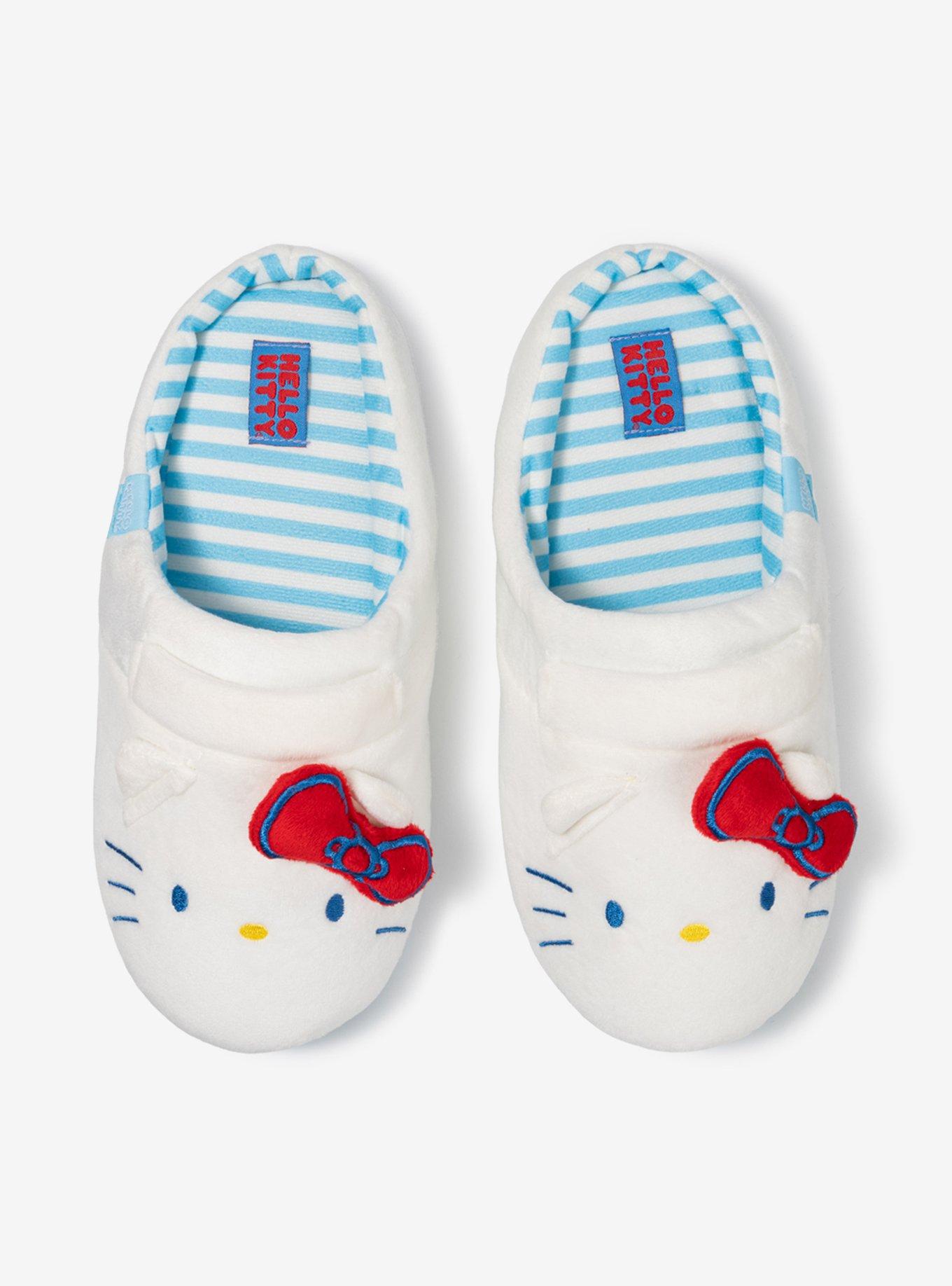 Sanrio Hello Kitty Embroidered Women's Dorm Slippers — BoxLunch Exclusive, BRIGHT WHITE, alternate