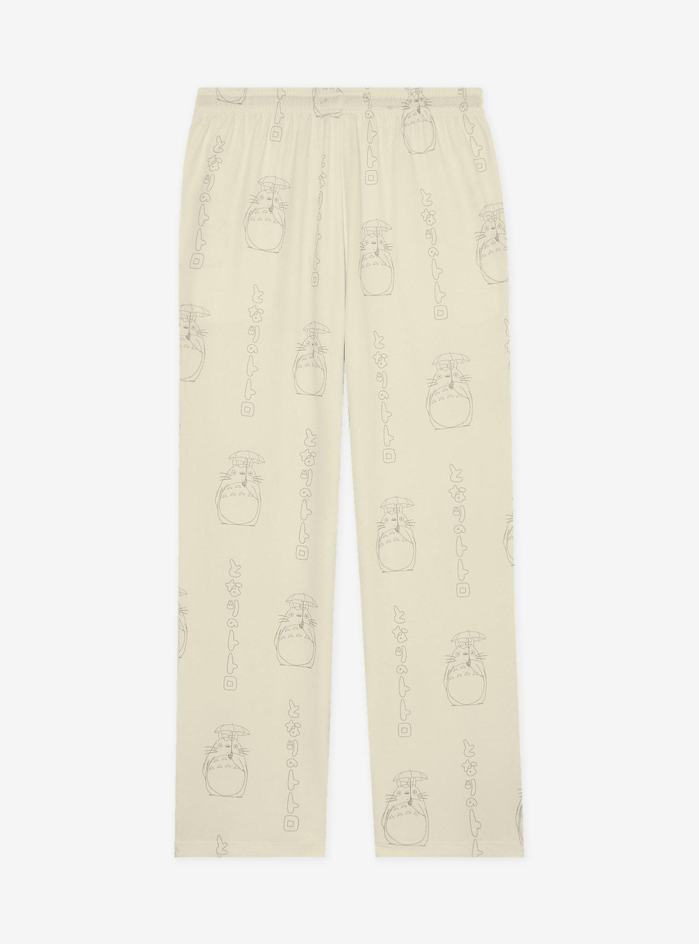 Studio Ghibli® My Neighbor Totoro Beige Allover Print Plus Size Sleep Pants — BoxLunch Exclusive, , hi-res