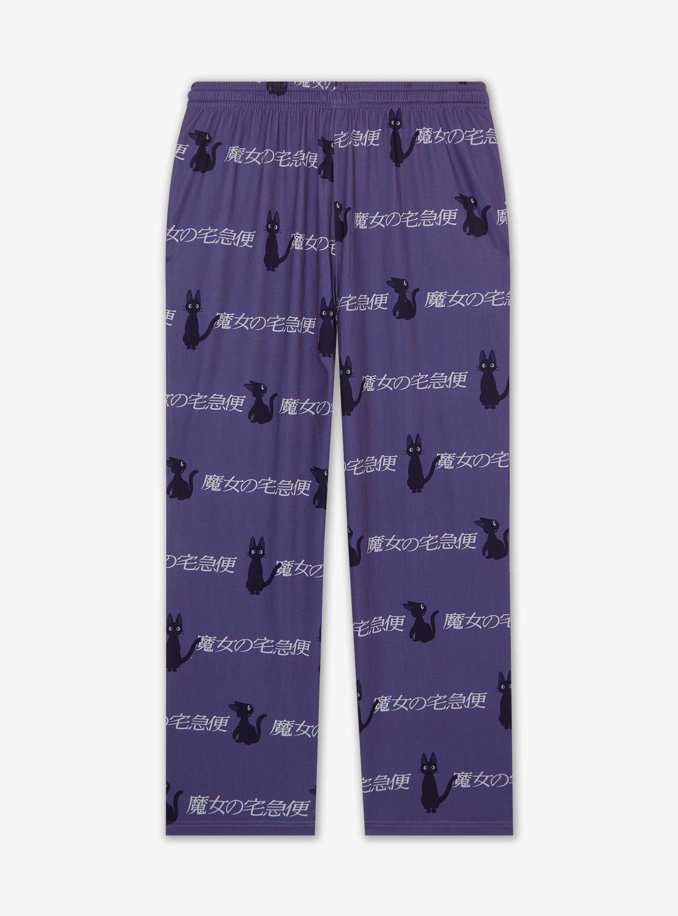 Studio Ghibli® Kiki's Delivery Service Jiji Allover Print Sleep Pants— BoxLunch Exclusive, , hi-res