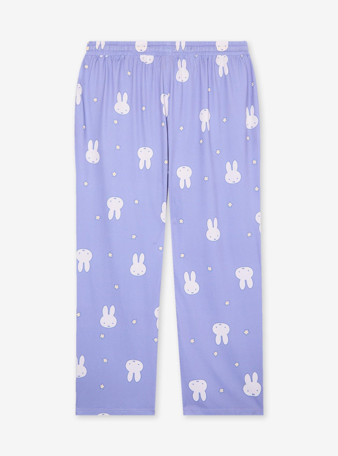 Miffy Face & Stars Allover Print Women's Plus Sleep Pants - BoxLunch Exclusive