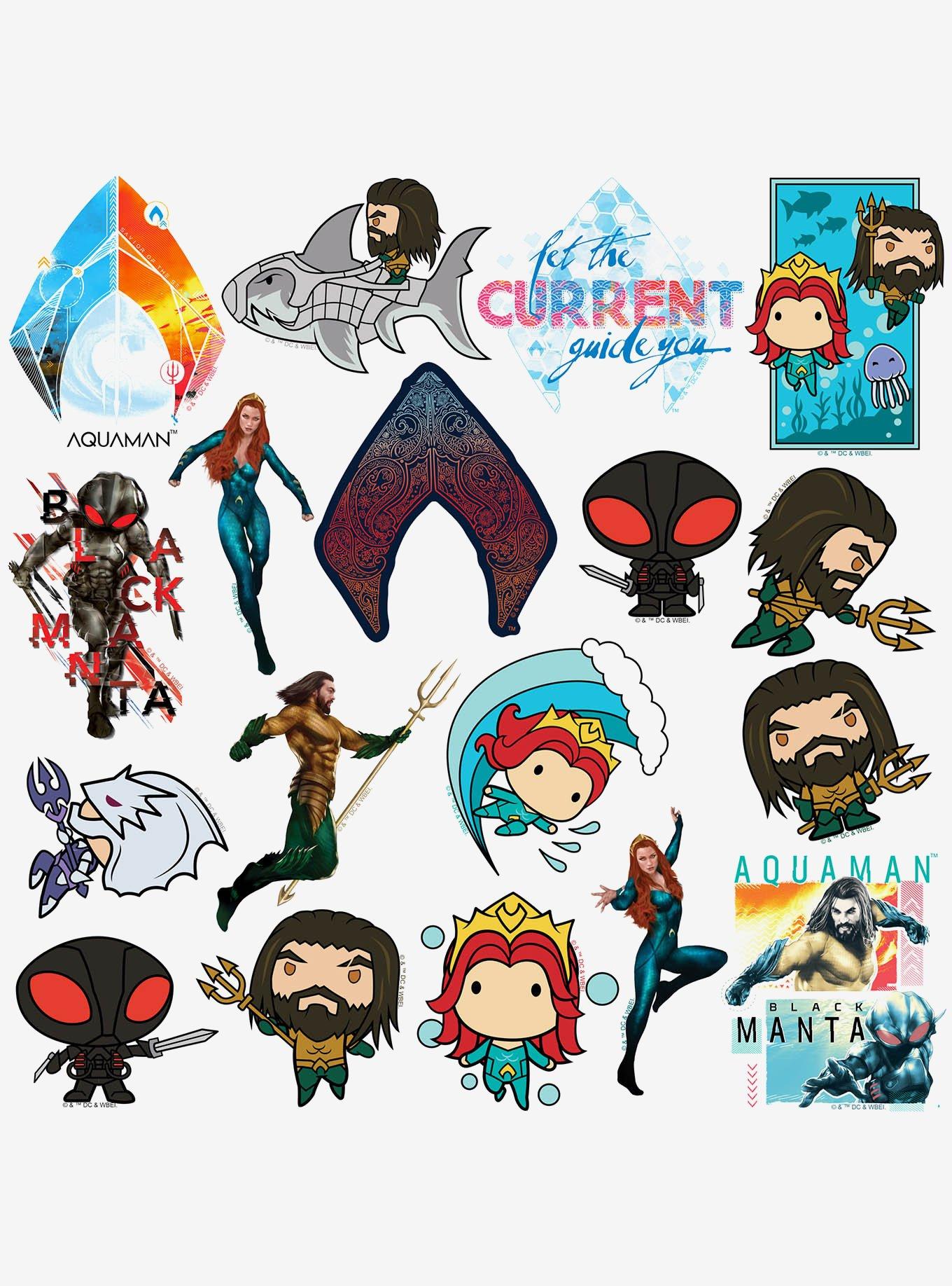 DC Comics Aquaman Movie Miscellaneous 100ct Sticker Pack, , alternate