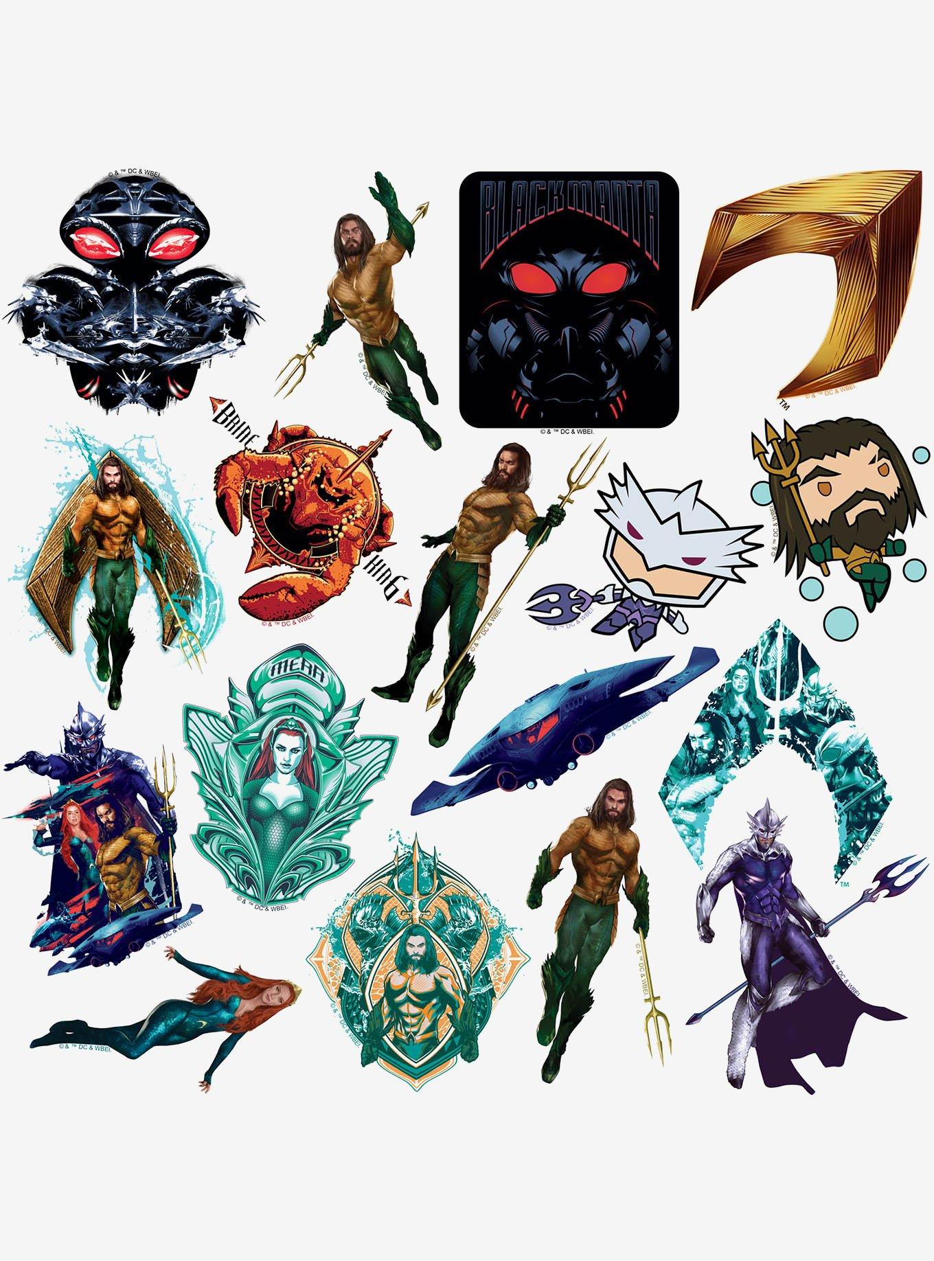 DC Comics Aquaman Movie Miscellaneous 100ct Sticker Pack, , alternate