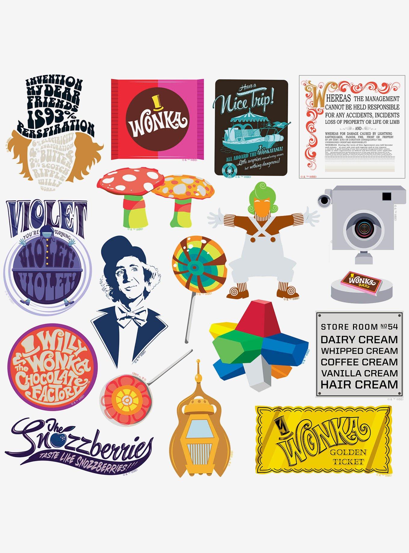 Willy Wonka and The Chocolate Factory Miscellaneous 100ct Sticker Pack, , alternate