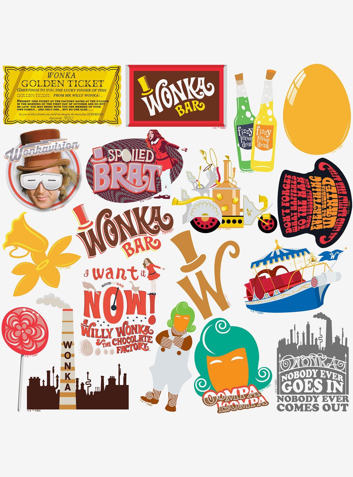 Willy Wonka and The Chocolate Factory Miscellaneous 100ct Sticker Pack, , alternate