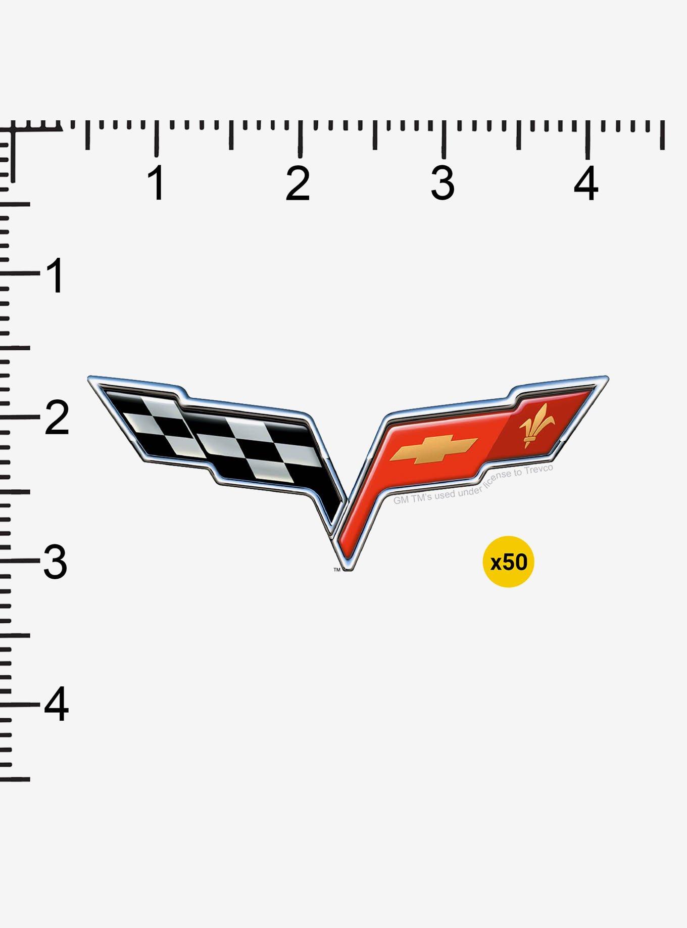 Chevrolet Chevy Corvette Wings Emblem Miscellaneous 100ct Sticker Pack, , alternate