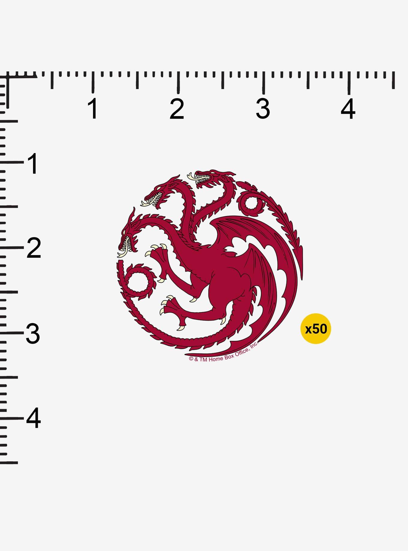 Game of Thrones Targaryen Sigil Repeat Miscellaneous 100ct Sticker Pack, , alternate