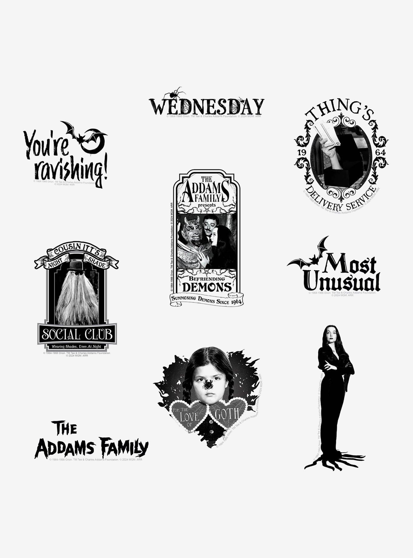 Addams Family TV Series Miscellaneous 100ct Sticker Pack, , alternate