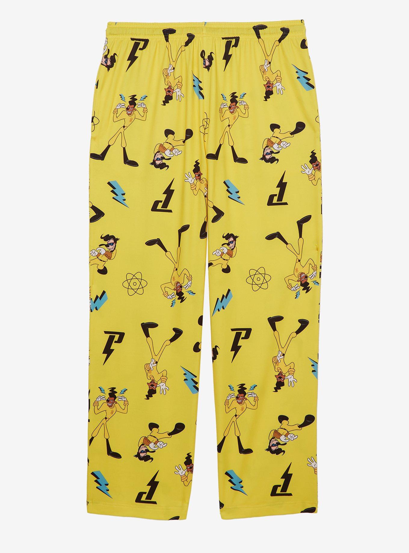 Disney A Goofy Movie Powerline & Max Allover Print Sleep Pants - BoxLunch Exclusive, BRIGHT YELLOW, alternate
