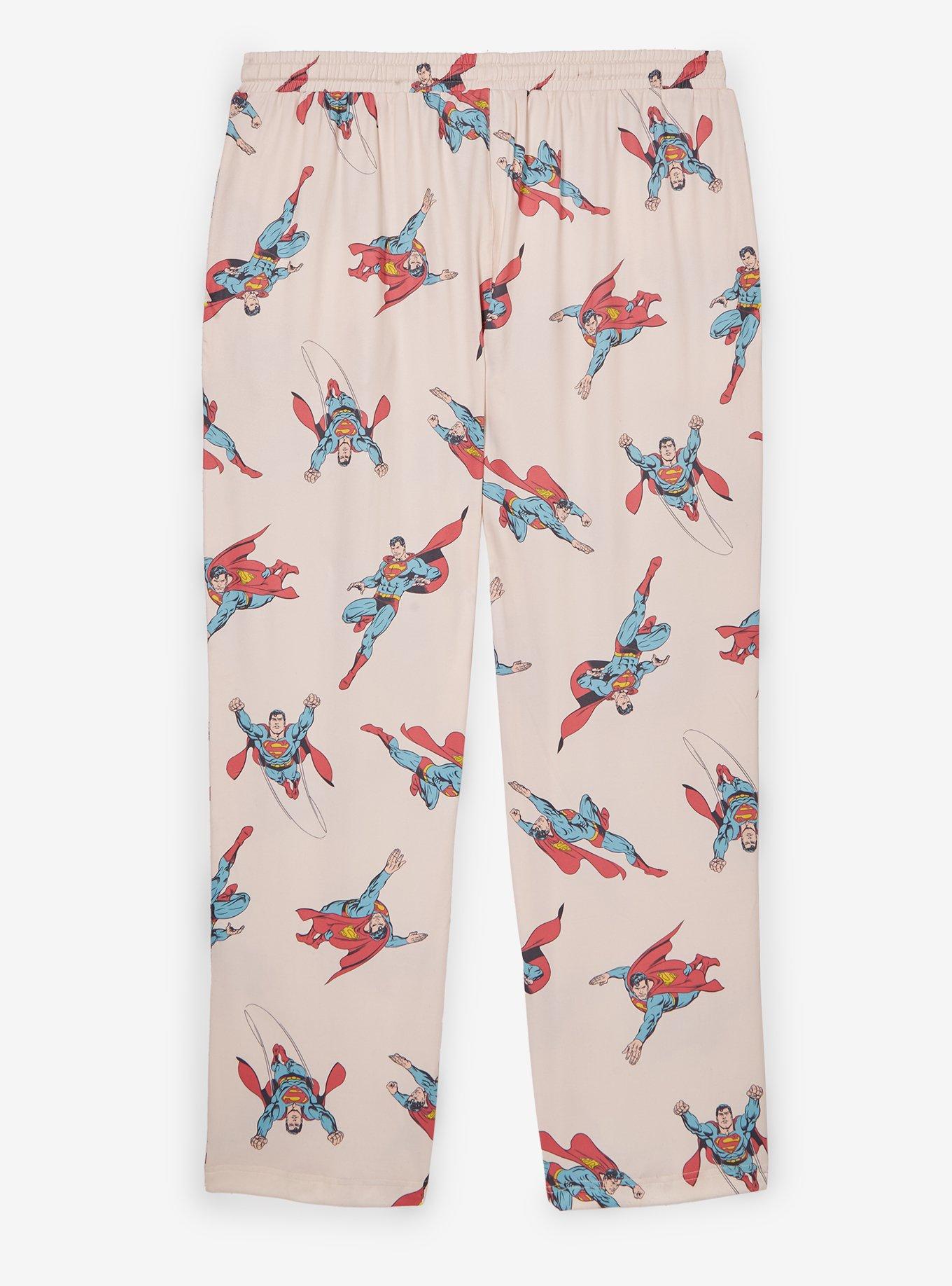 DC Comics Superman Allover Print Plus Size Sleep Pants - BoxLunch Exclusive, , hi-res