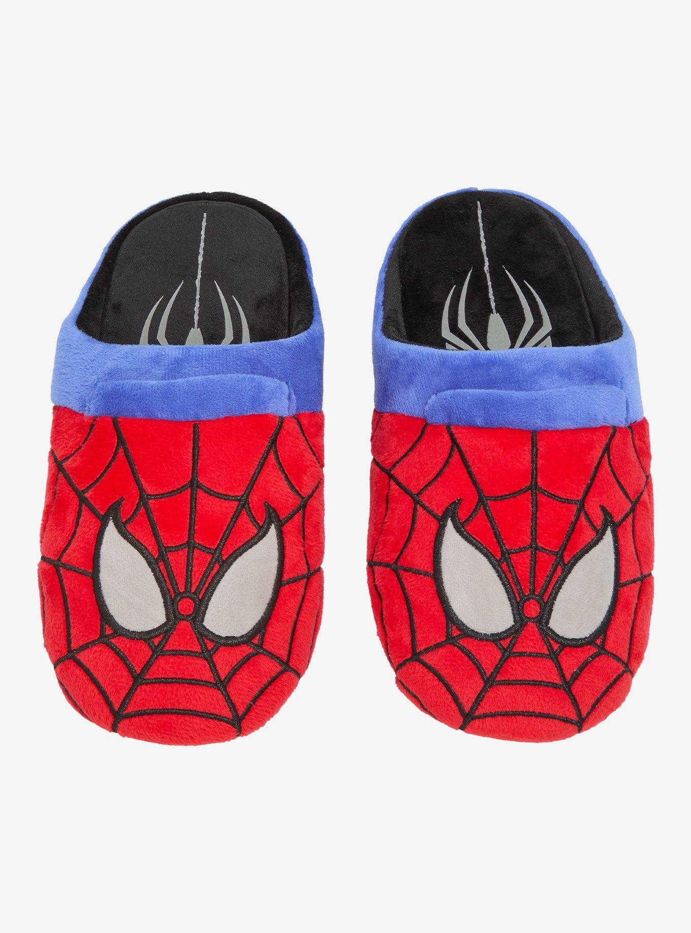 Marvel Spider-Man Mask Men's Dorm Slippers — BoxLunch Exclusive, , hi-res