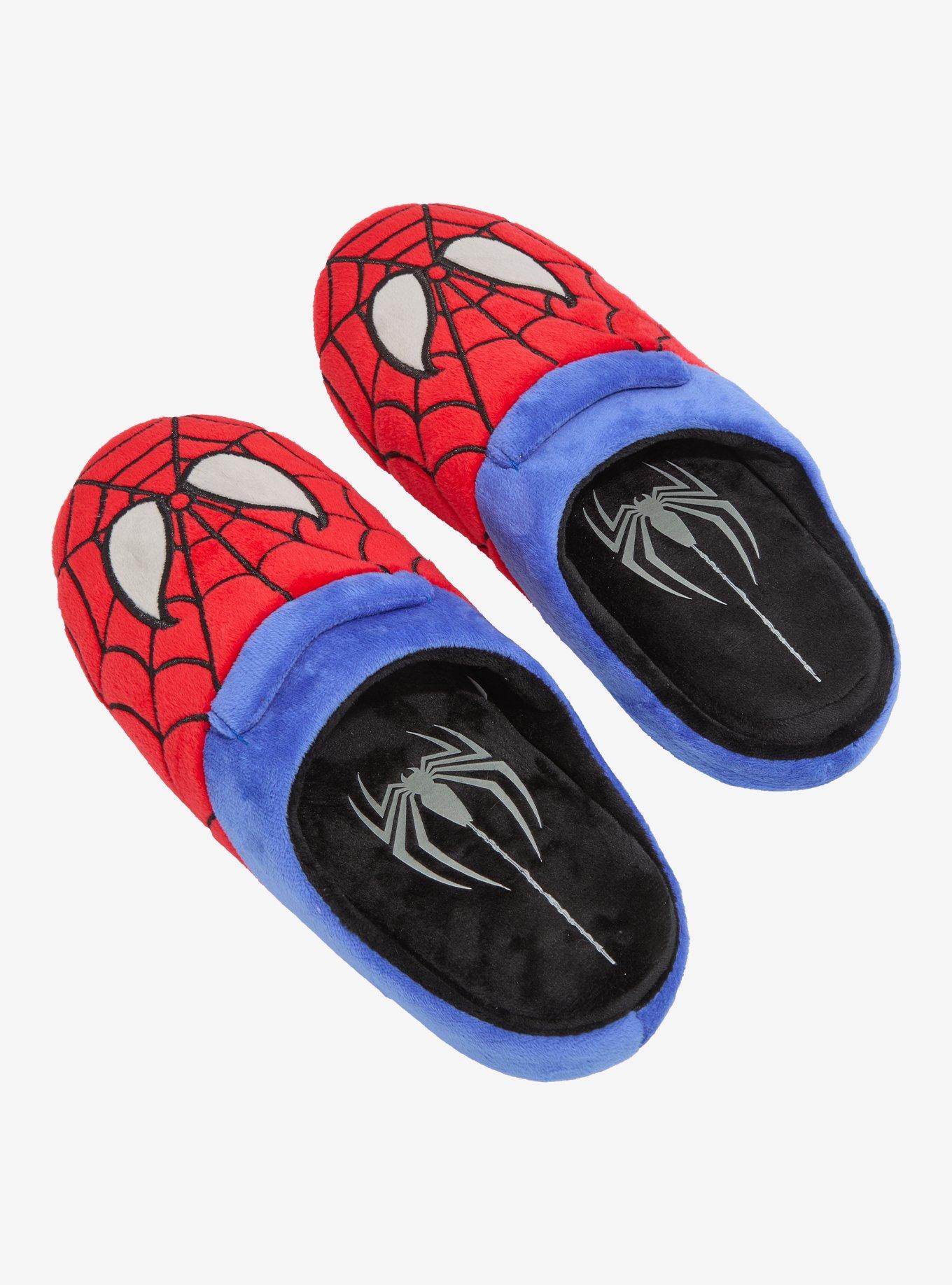 Marvel Spider-Man Mask Men's Dorm Slippers — BoxLunch Exclusive, RED, alternate