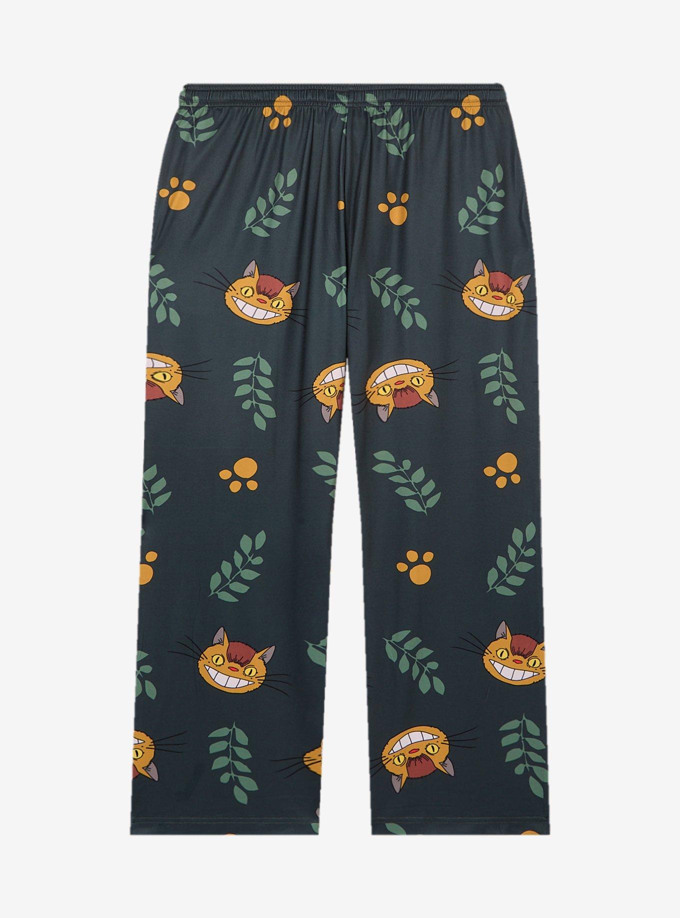 Studio Ghibli® My Neighbor Totoro Catbus Allover Print Women's Plus Size Sleep Pants - BoxLunch Exclusive, , hi-res