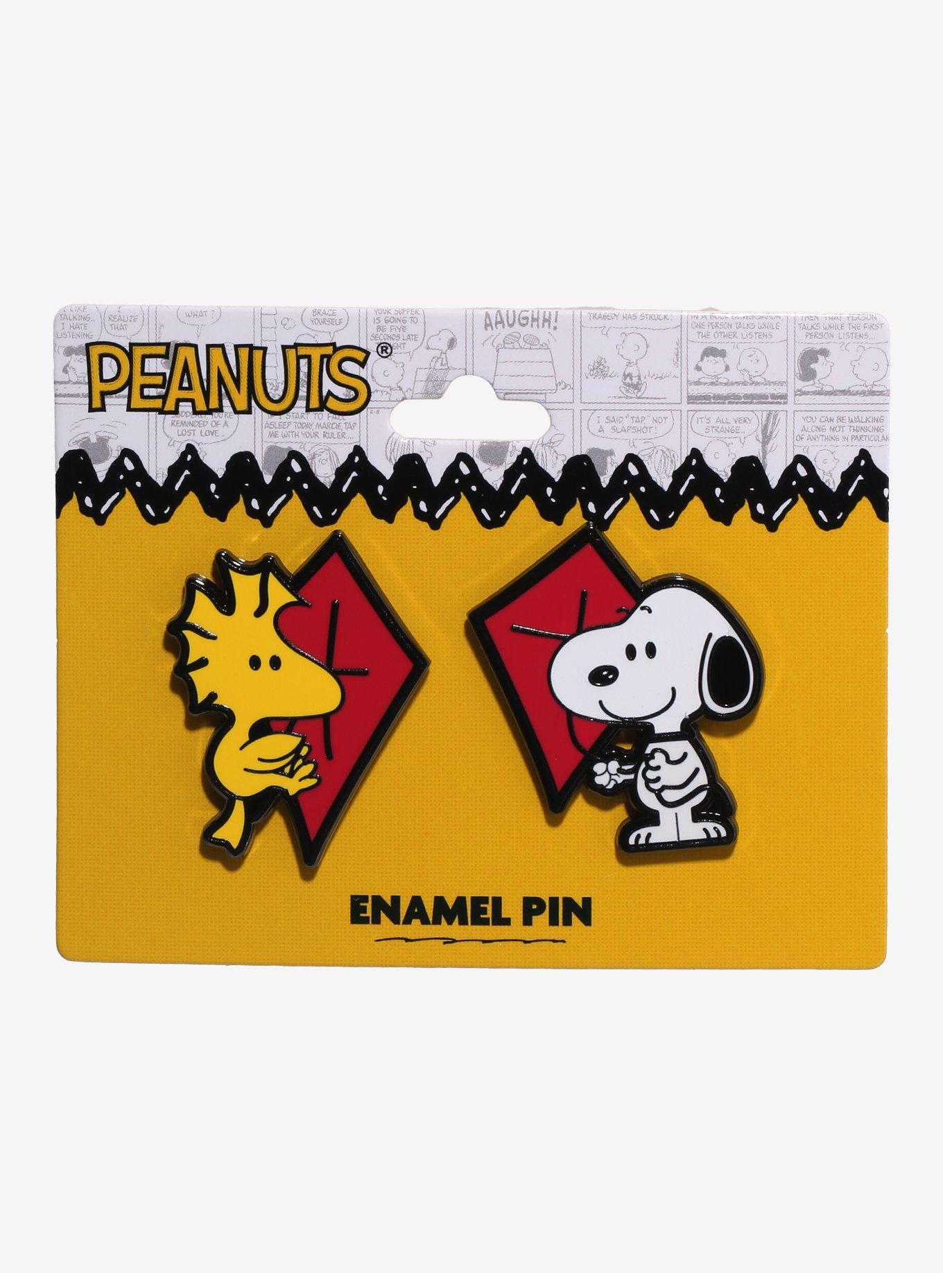 Peanuts Snoopy & Woodstock Kite Enamel Pin Set, , hi-res