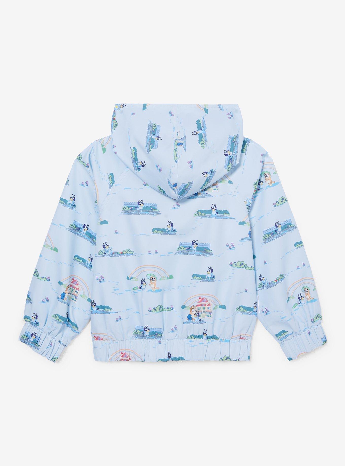Bluey Chilli & Bluey Rainy Day Allover Print Reversible Toddler Windbreaker - BoxLunch Exclusive, , hi-res