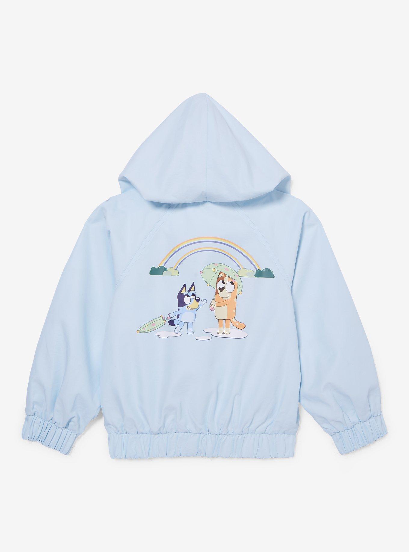 Bluey Chilli & Bluey Rainy Day Allover Print Reversible Toddler Windbreaker - BoxLunch Exclusive, BLUE, alternate