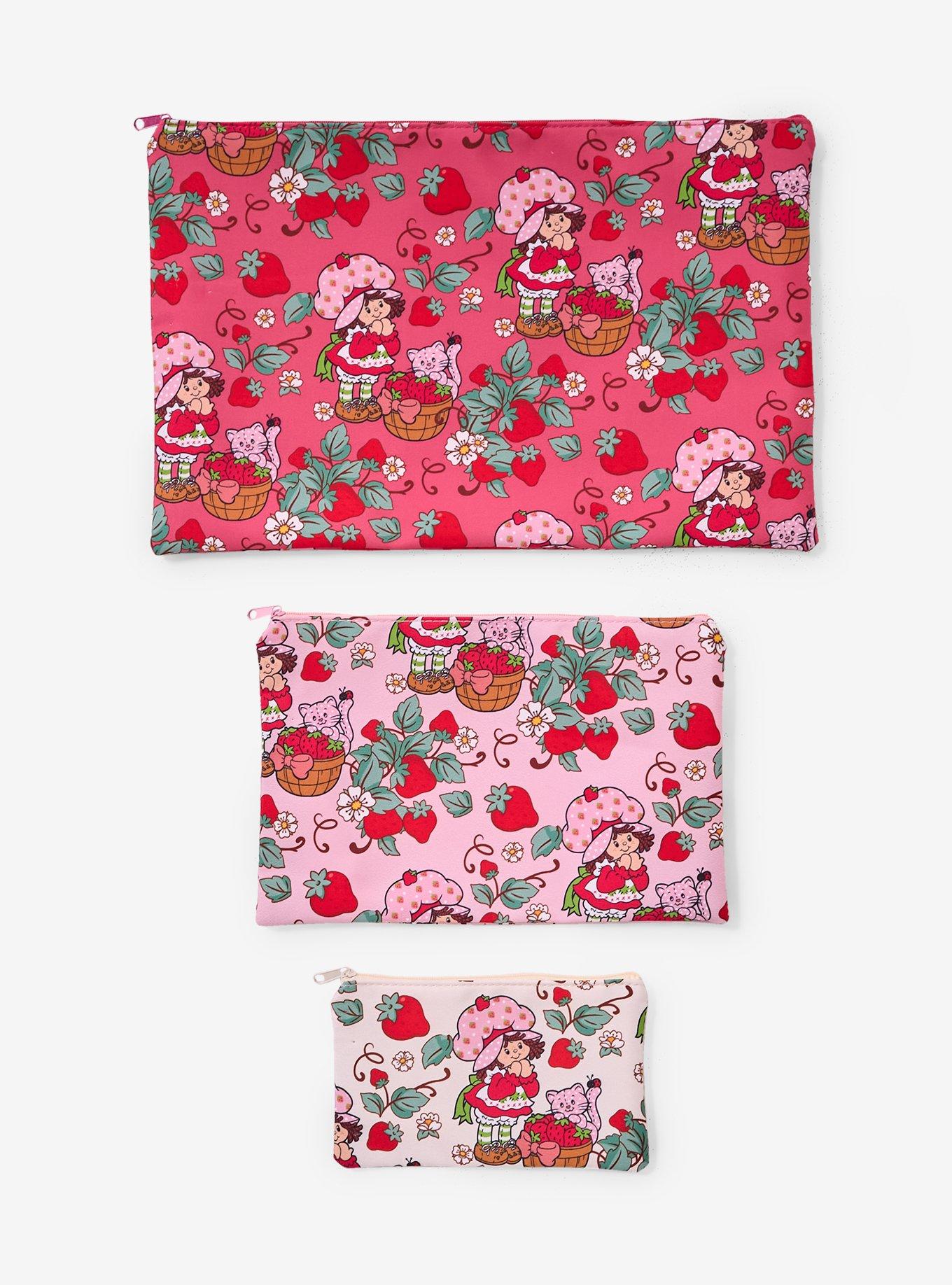 Strawberry Shortcake Allover Print Travel Pouch Set - BoxLunch Exclusive, , hi-res