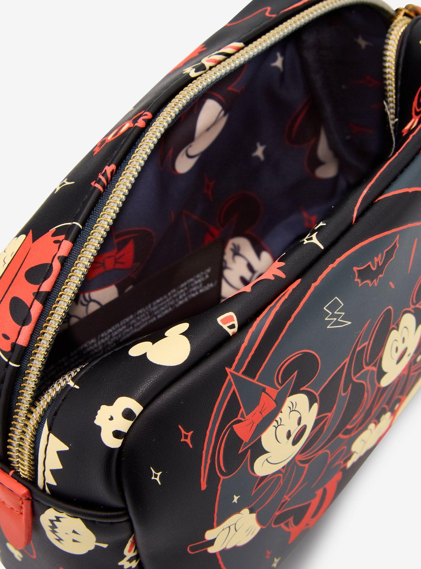 Loungefly Disney Mickey & Minnie Halloween Icons Glow-in-the-Dark Cosmetic Bag - BoxLunch Exclusive, , alternate
