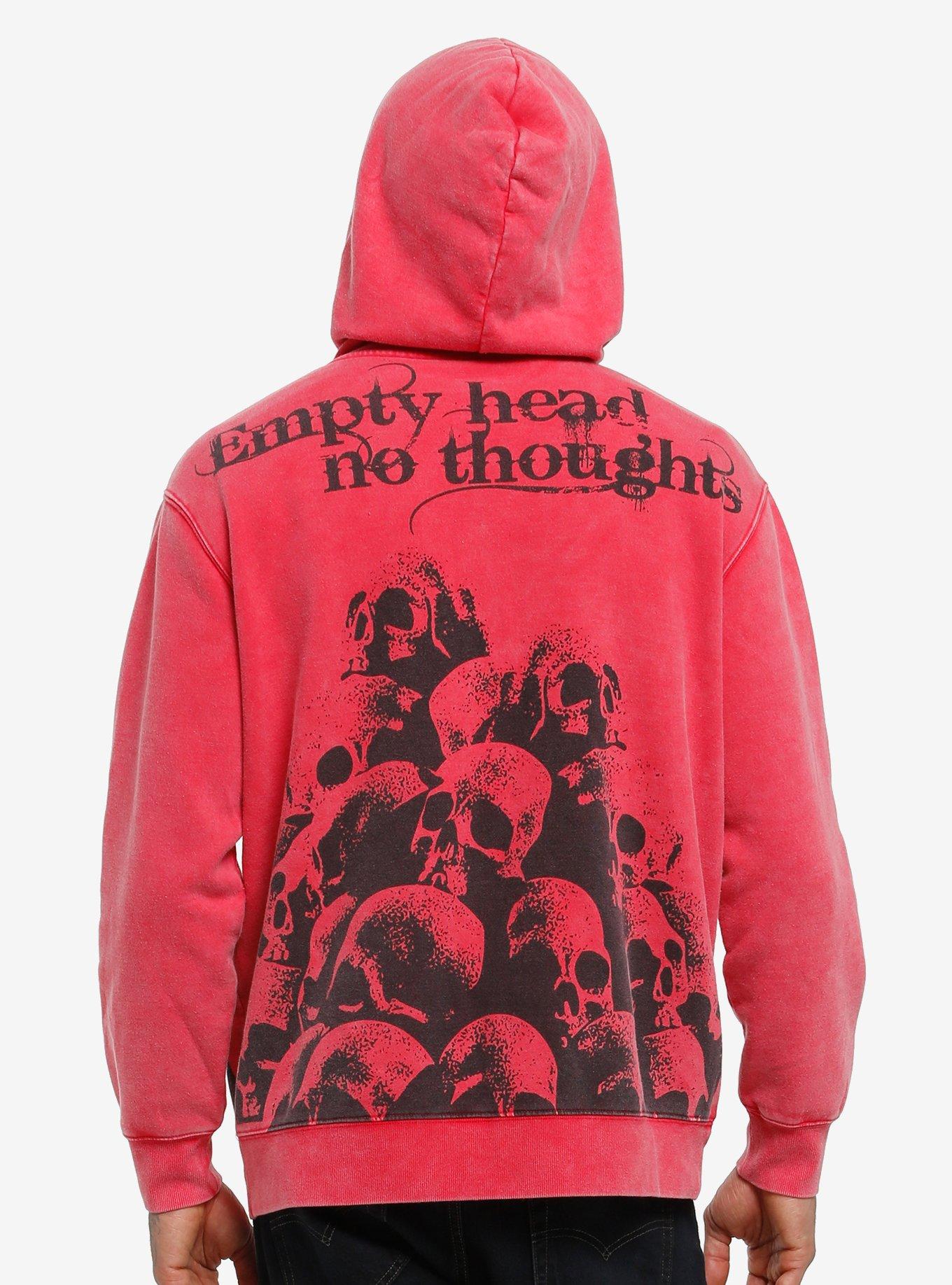 Pile Of Skulls Washed Red Hoodie, , hi-res
