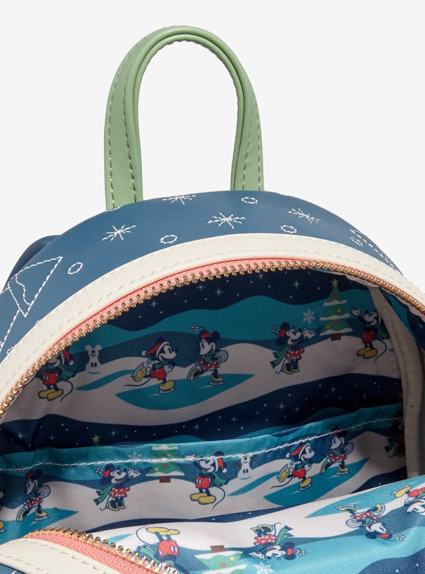 Loungefly Disney Mickey Mouse Checkered Holiday Mini Backpack, , alternate