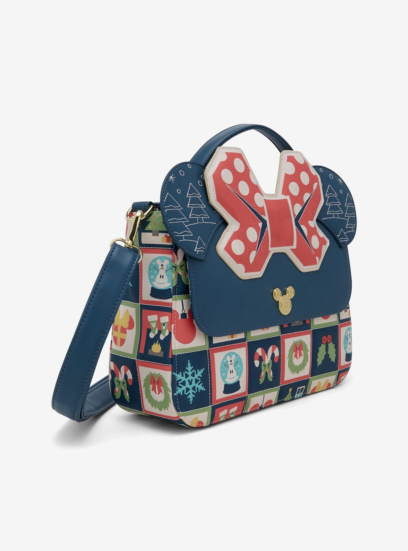 Loungefly Disney Minnie Mouse Checker Holiday Crossbody Bag, , hi-res