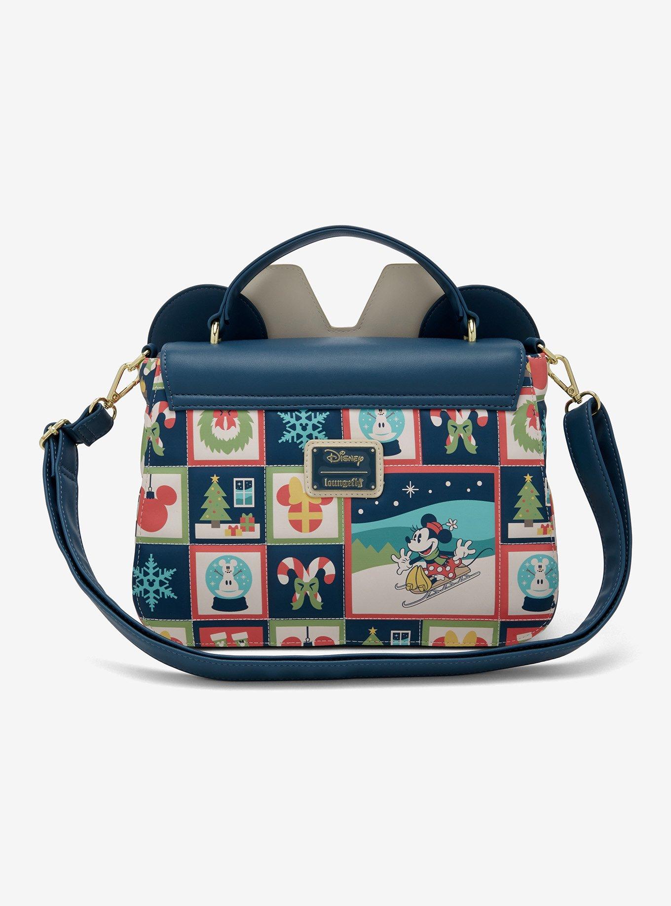 Loungefly Disney Minnie Mouse Checker Holiday Crossbody Bag, , alternate