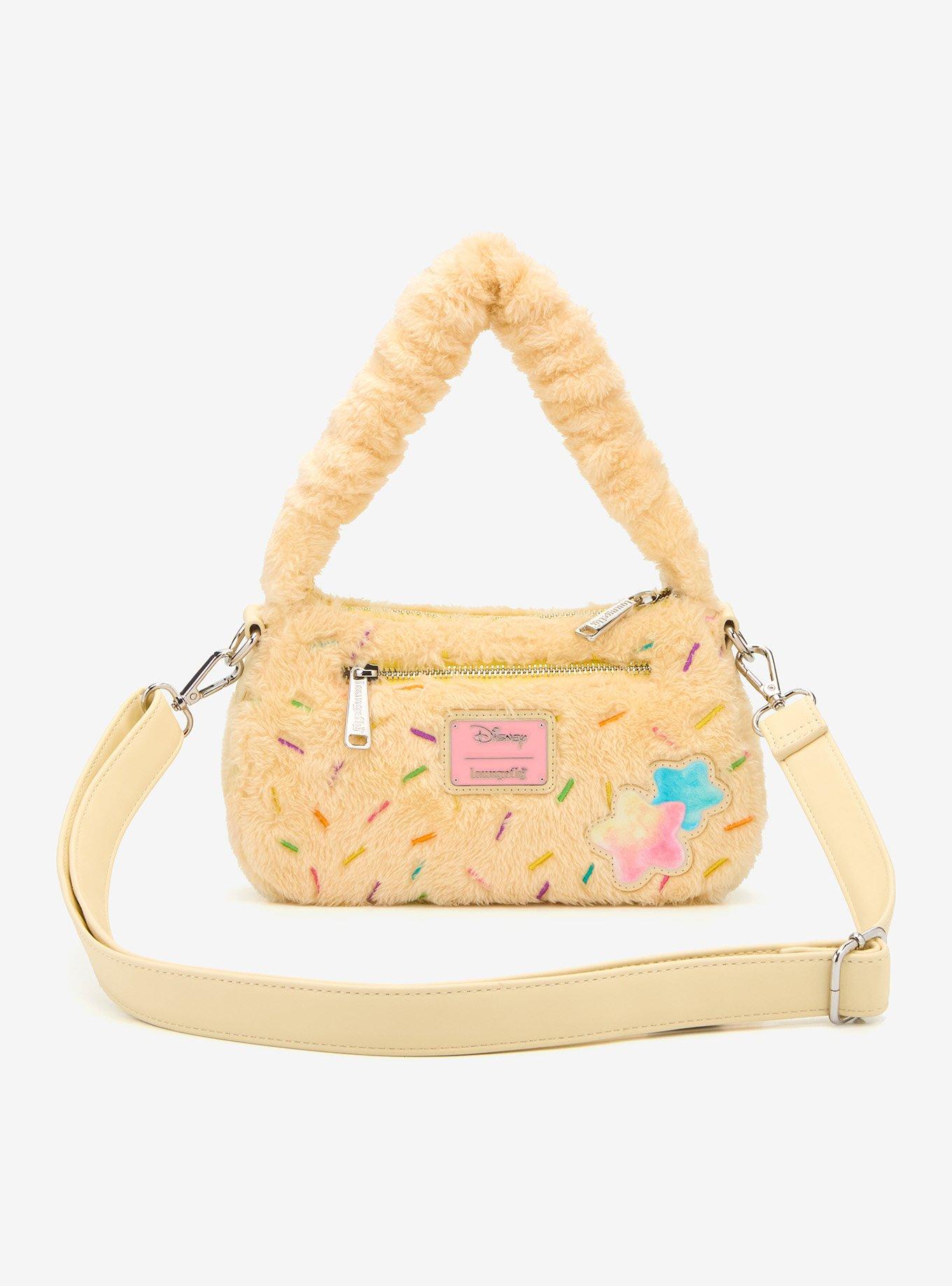 Loungefly Zootopia Clawhauser Cotton Candy Fuzzy Shoulder Bag, , alternate