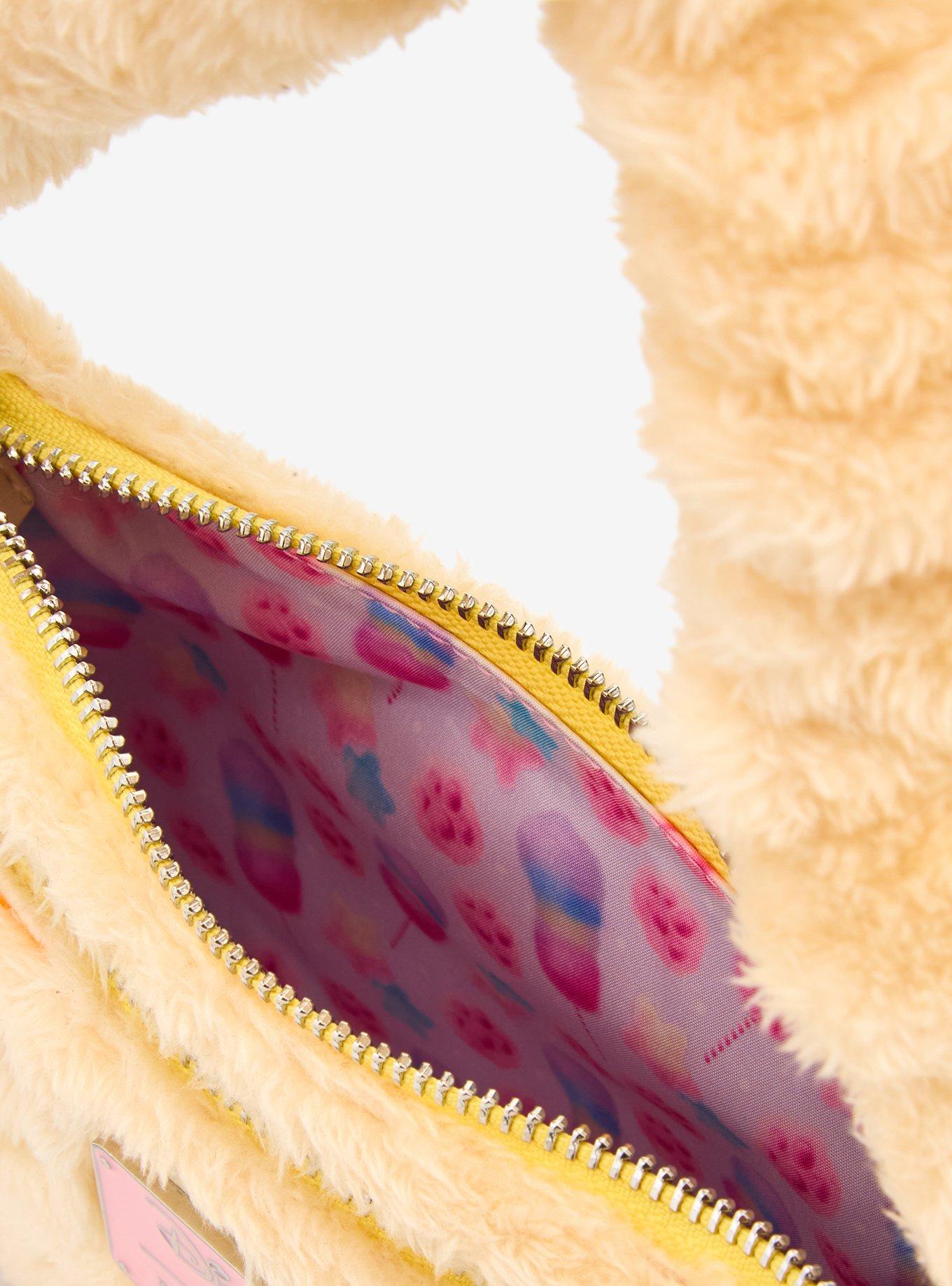 Loungefly Zootopia Clawhauser Cotton Candy Fuzzy Shoulder Bag, , alternate