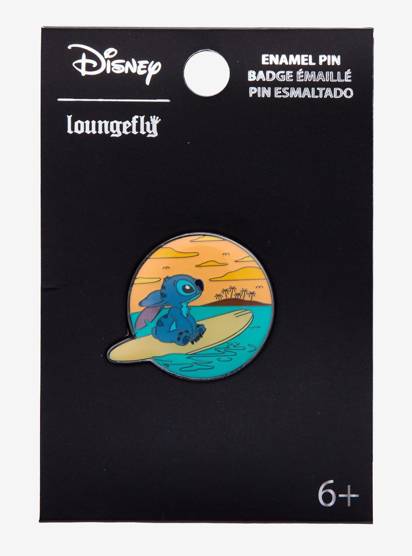 Loungefly Disney Stitch Surfing Enamel Pin, , hi-res