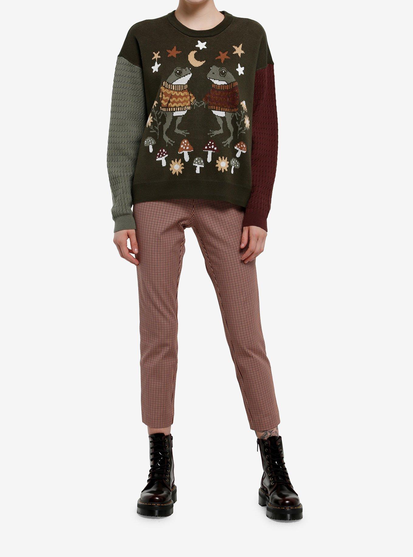 Thorn & Fable Frog Friends Girls Sweater, , hi-res