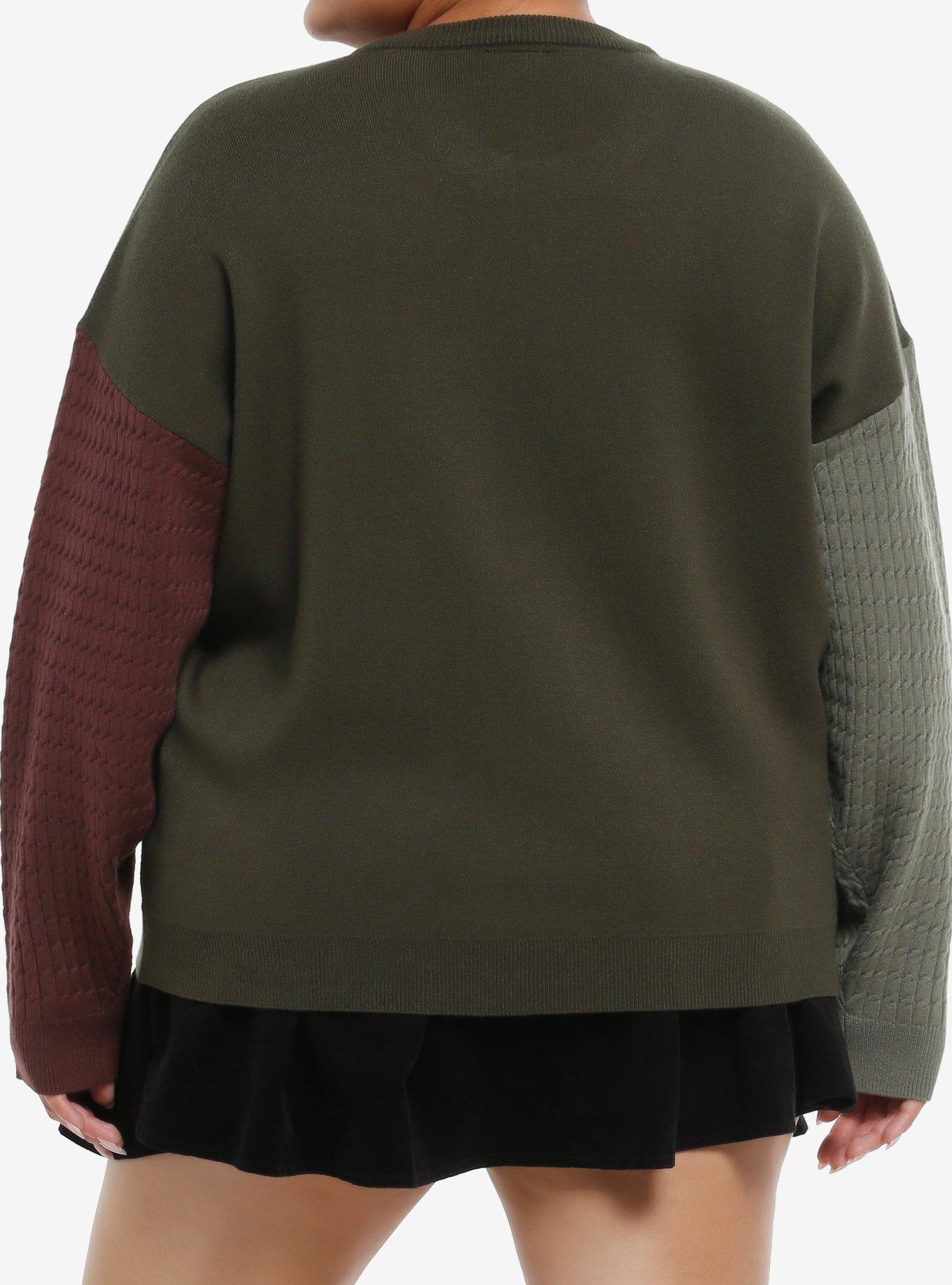 Thorn & Fable Frog Friends Girls Sweater Plus Size, , hi-res