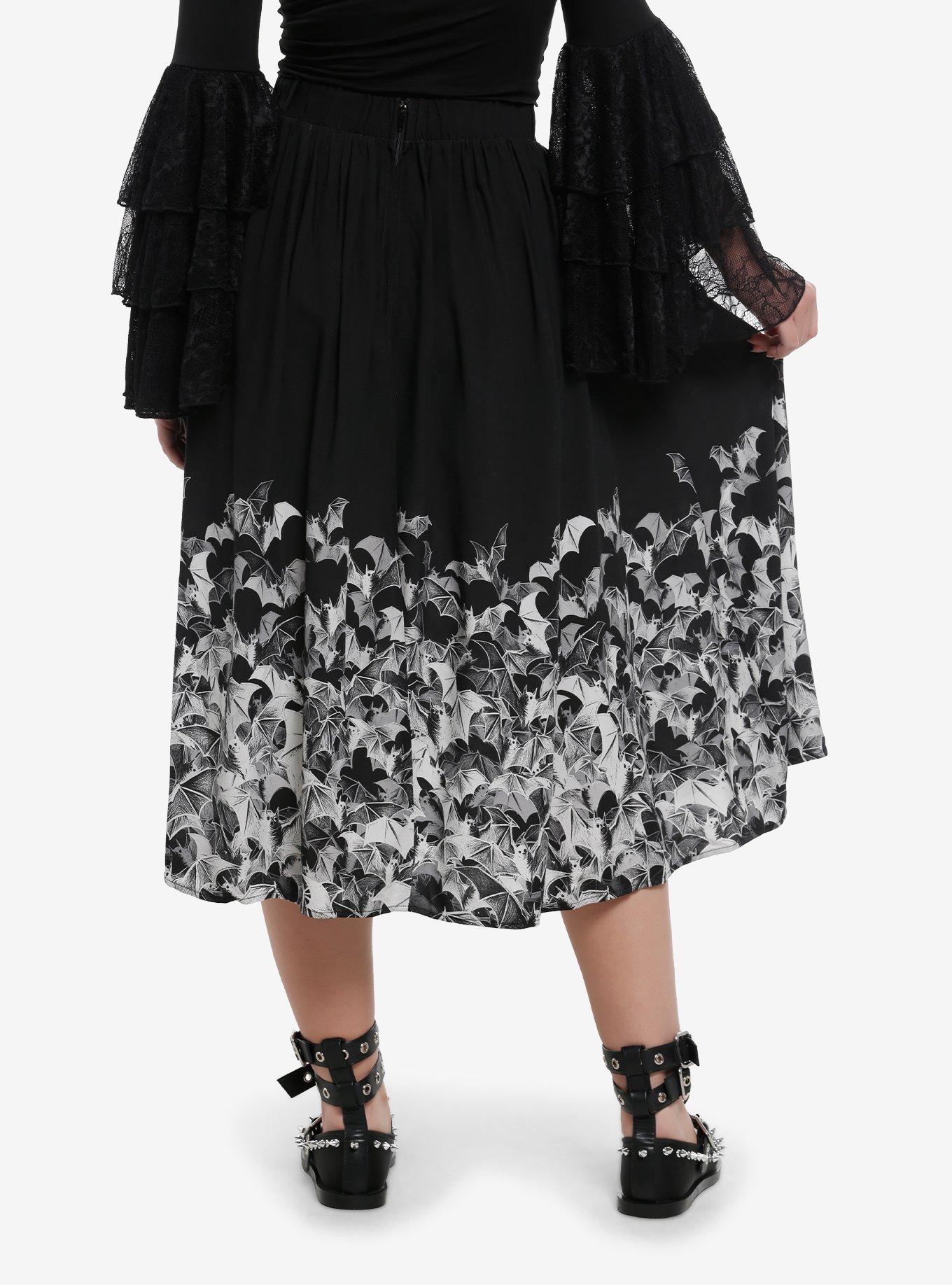 Cosmic Aura Bats Midi SKirt, , hi-res
