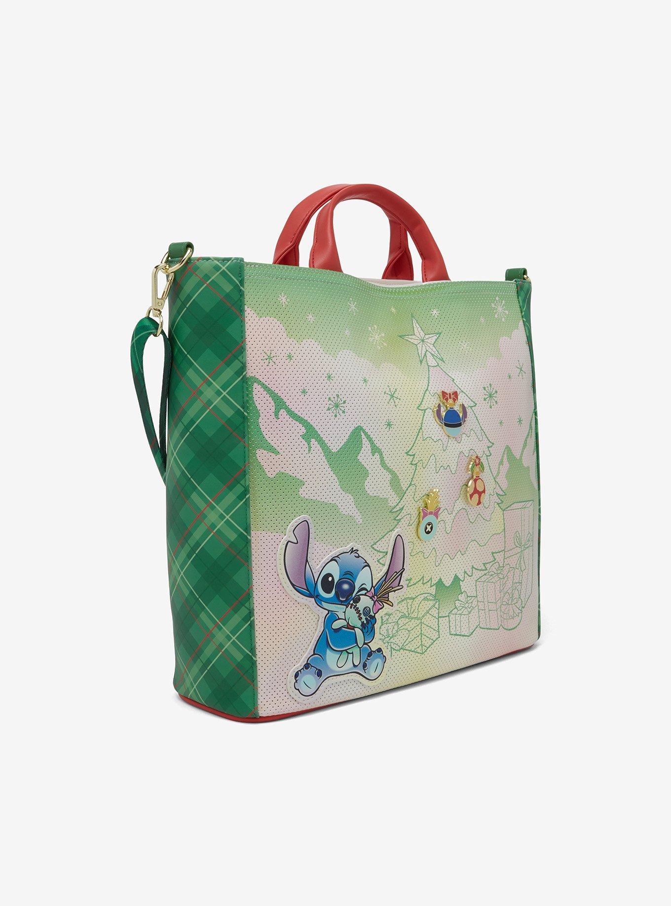 Loungefly Disney Stitch Holiday Ornament Pin Collector Tote Bag, , hi-res