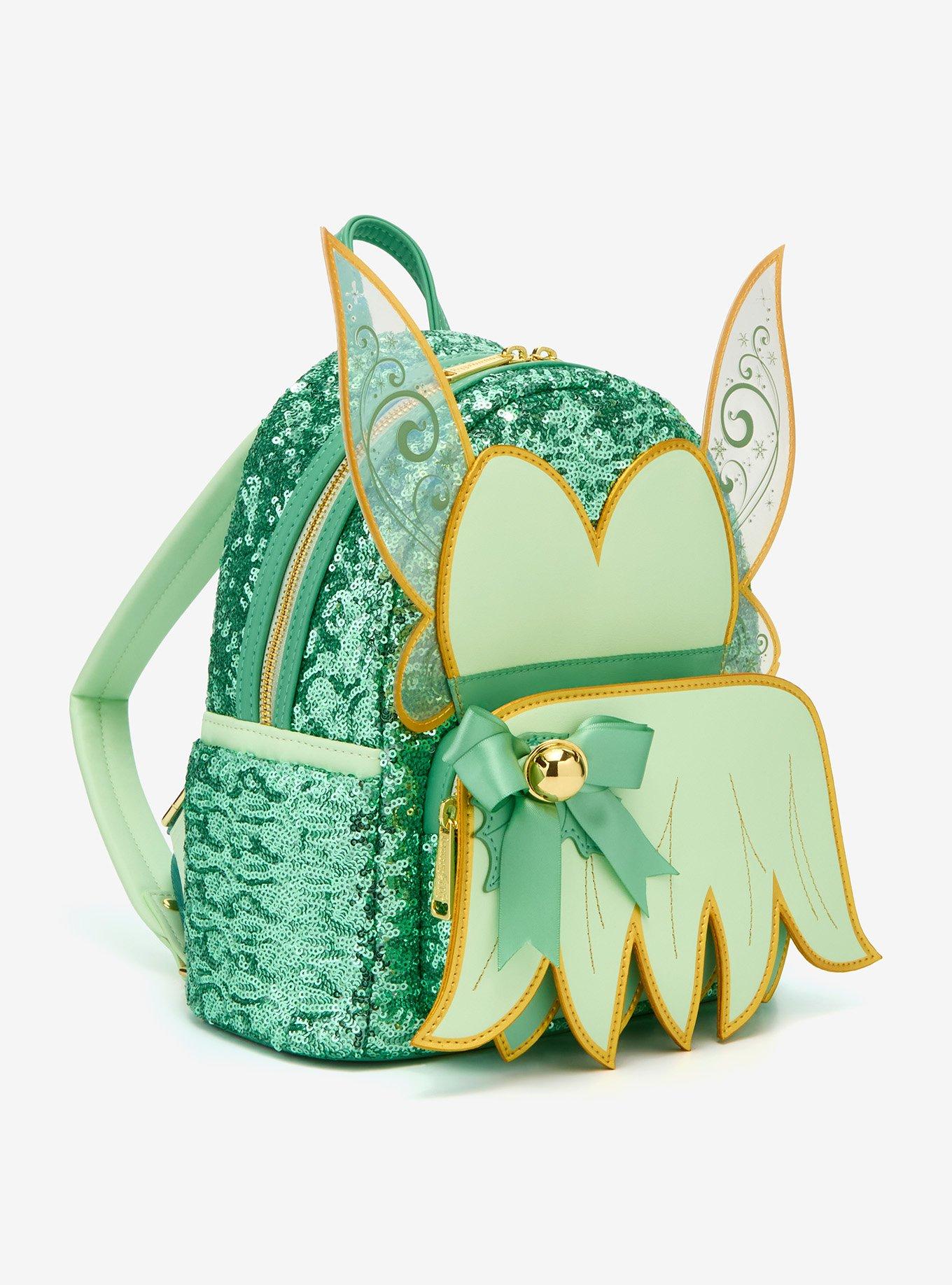 Loungefly Disney Tinker Bell Holiday Sequined Crossbody Bag, , hi-res