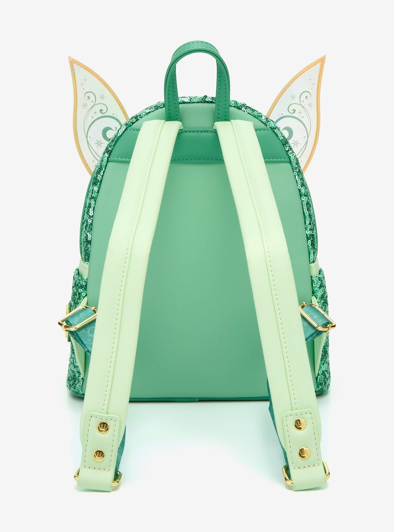 Loungefly Disney Tinker Bell Holiday Sequined Crossbody Bag, , alternate