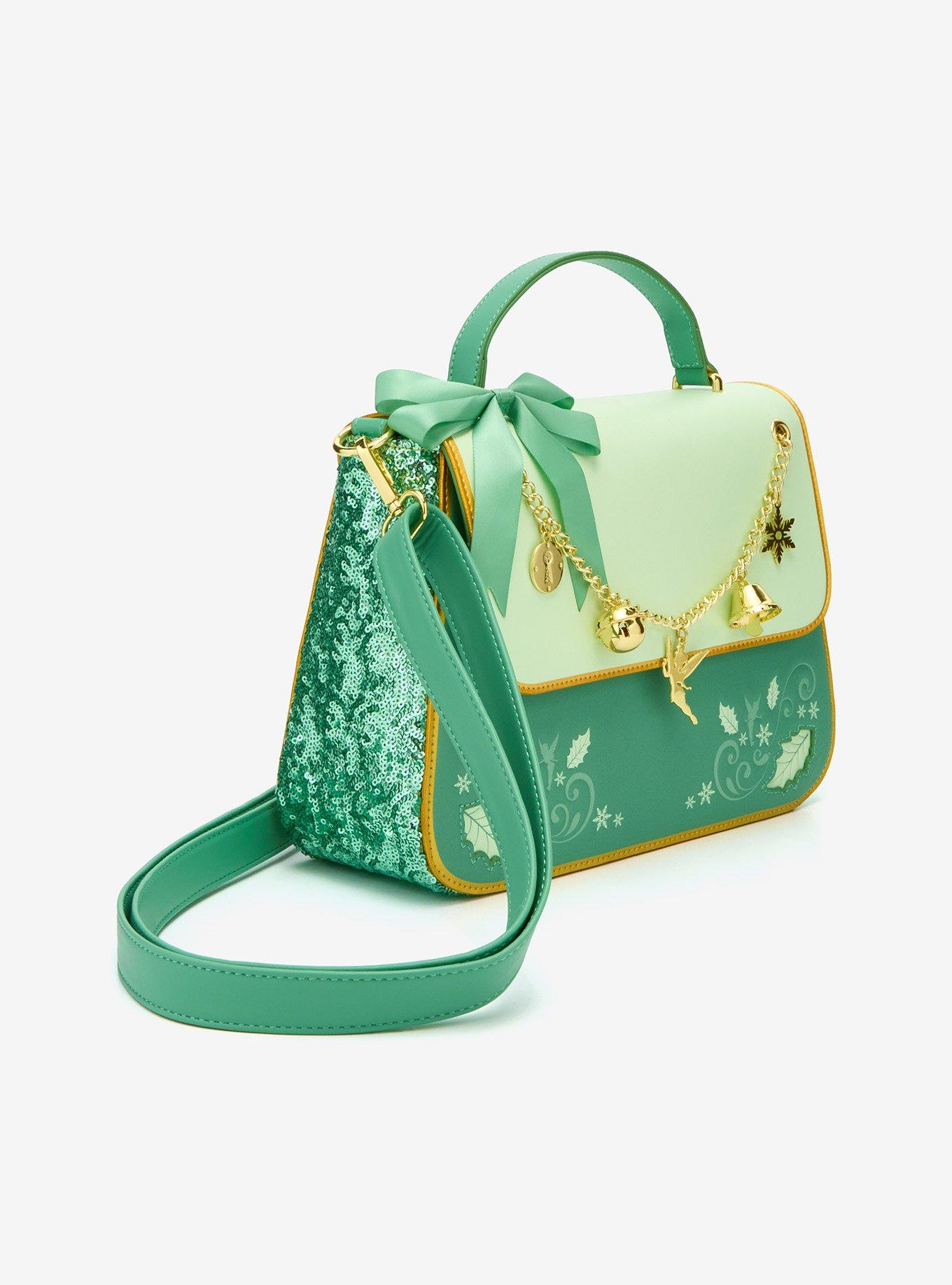 Loungefly Disney Tinker Bell Holiday Sequined Crossbody Bag, , hi-res