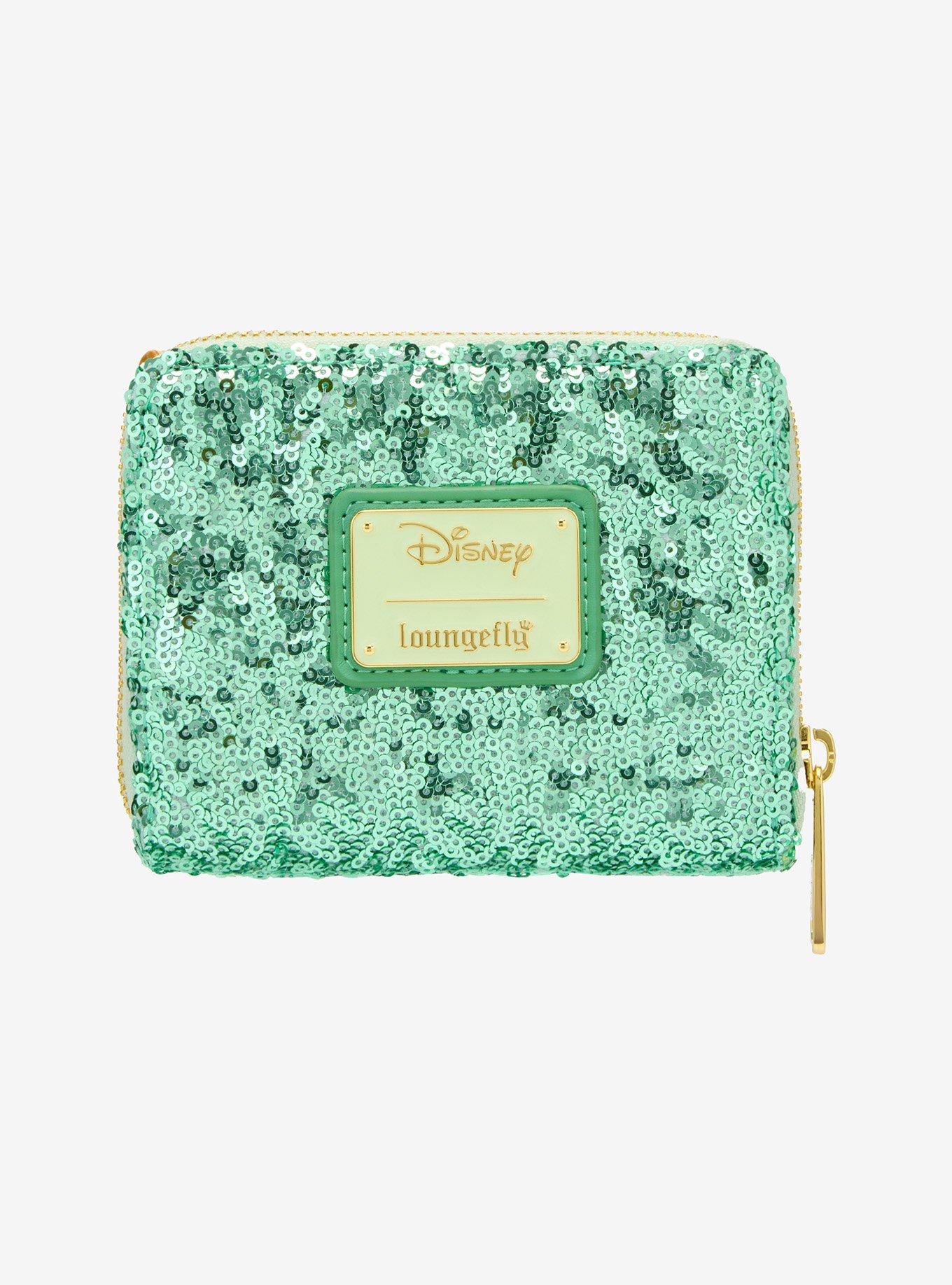 Loungefly Disney Tinker Bell Holiday Sequined Mini Zipper Wallet, , alternate