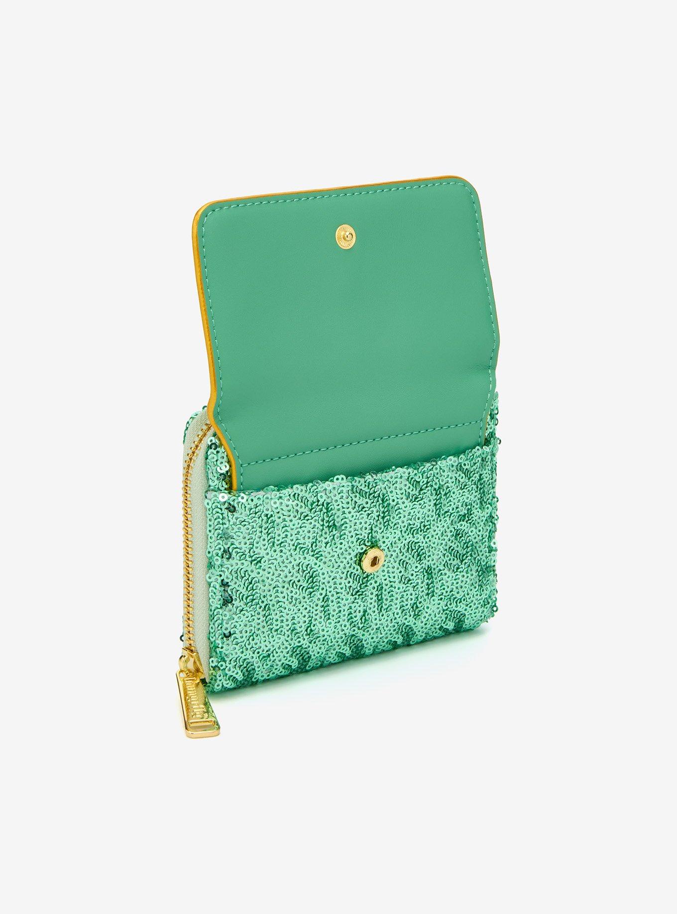 Loungefly Disney Tinker Bell Holiday Sequined Mini Zipper Wallet, , alternate