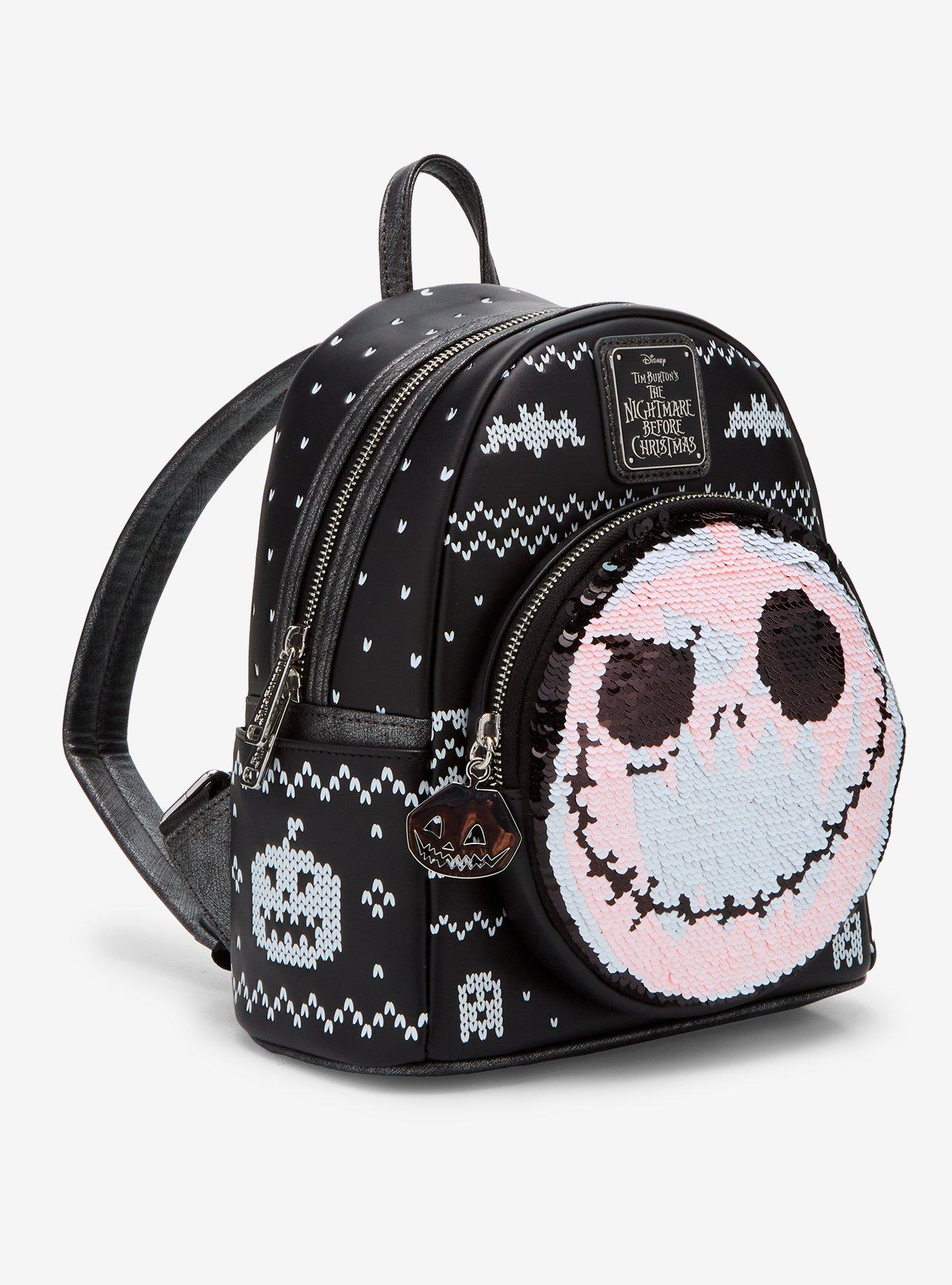 Loungefly The Nightmare Before Christmas Jack Reversible Sequins Mini Backpack, , alternate