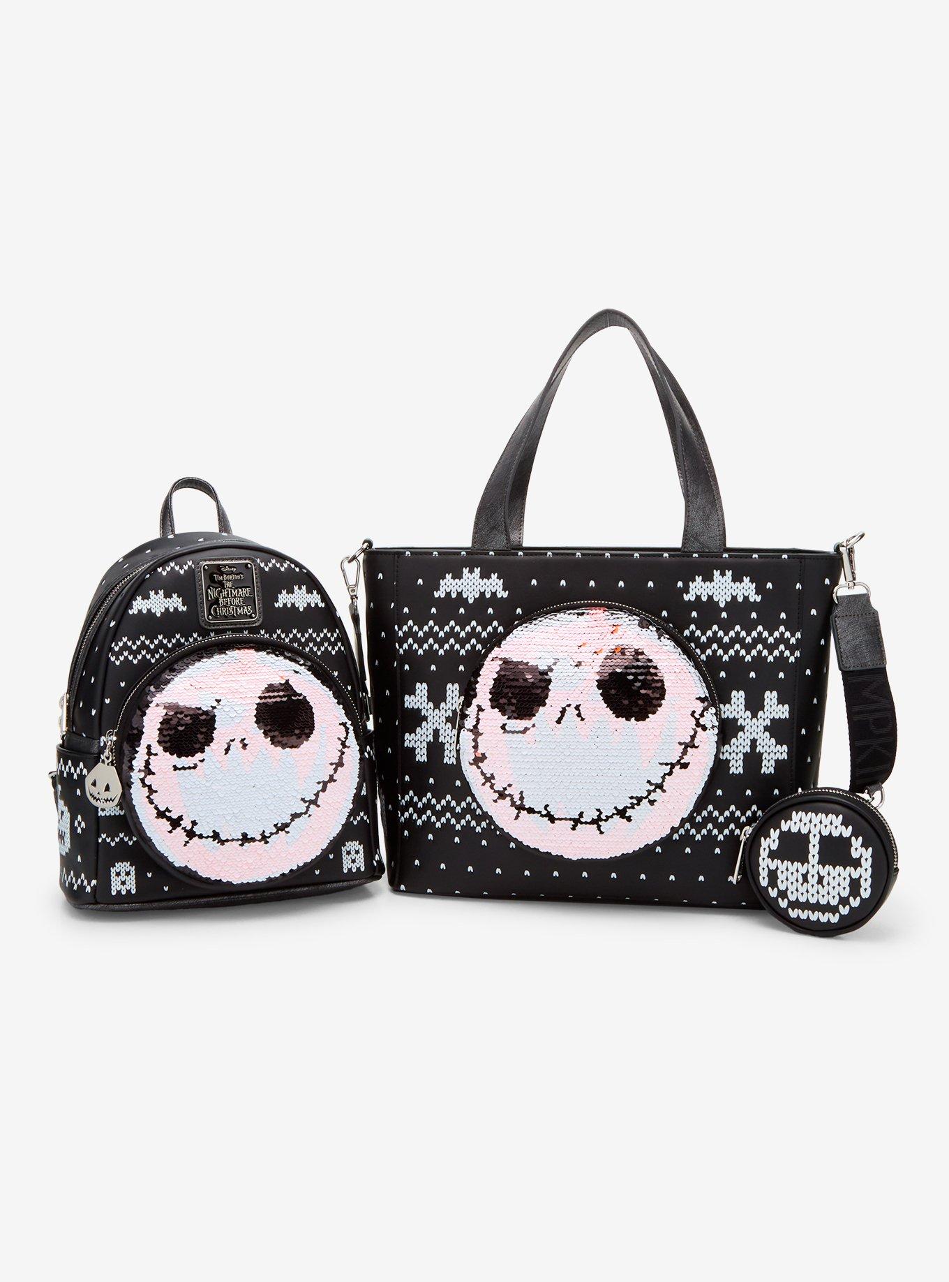 Loungefly The Nightmare Before Christmas Jack Reversible Sequins Mini Backpack, , alternate